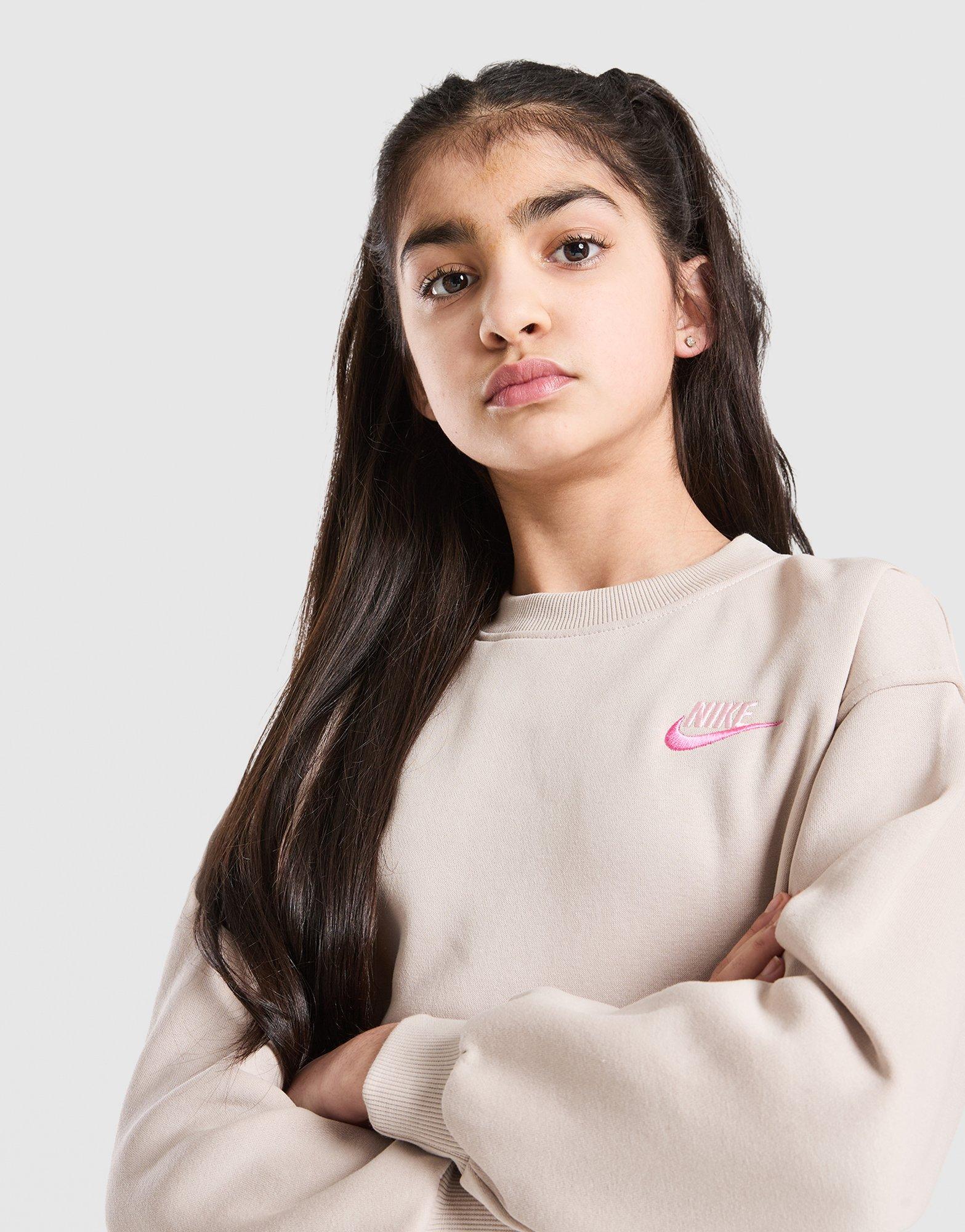 Nike Girls' Dual Tone Oversized Crew Sweatshirt Junior