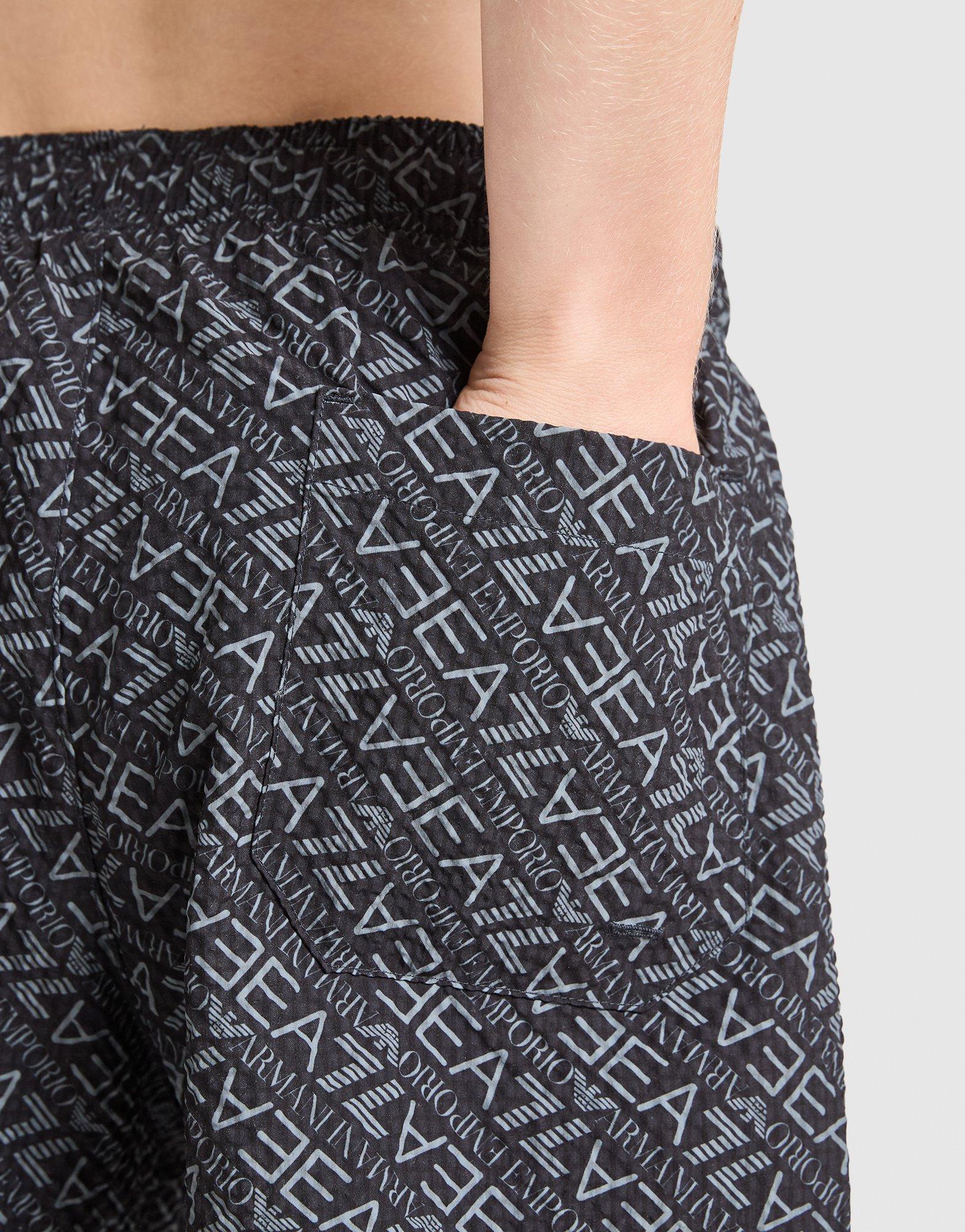 EA7 Emporio Armani Graphic Monogram Swim Shorts Junior