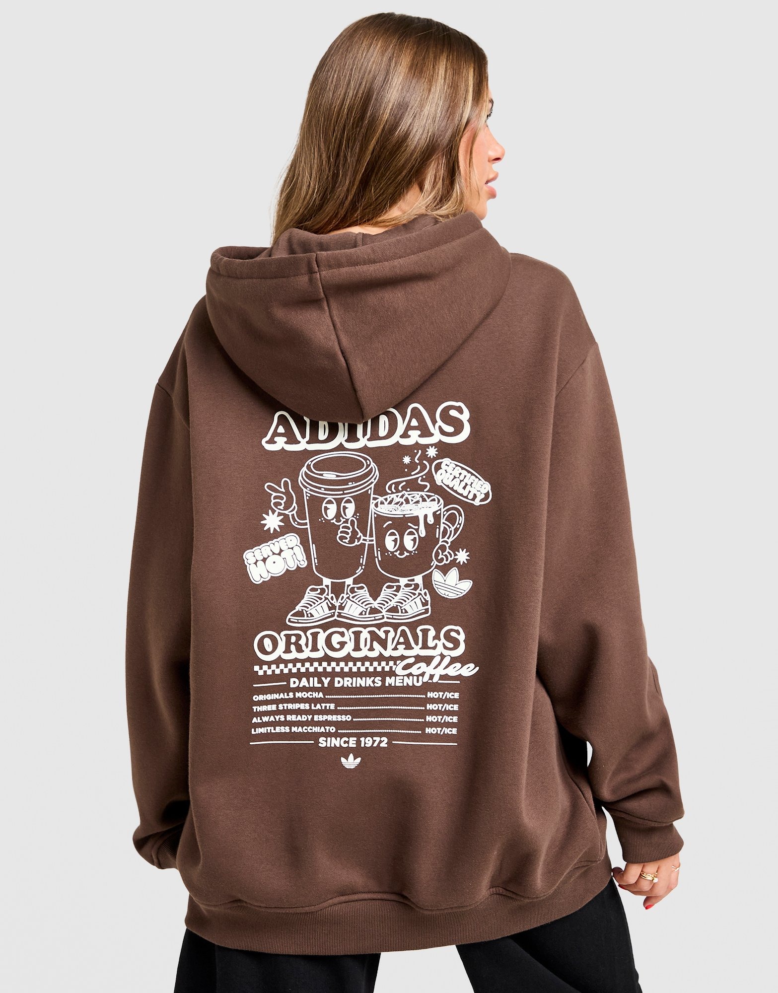 adidas Originals Sweat à capuche Coffee Club Marron- JD Sports France