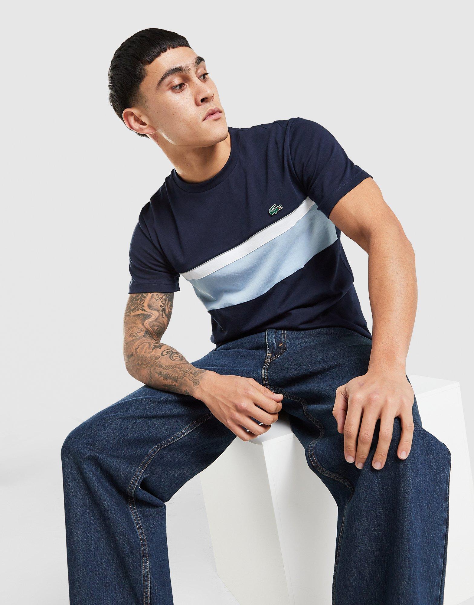 Lacoste Reflective Piping Colour Block T-Shirt
