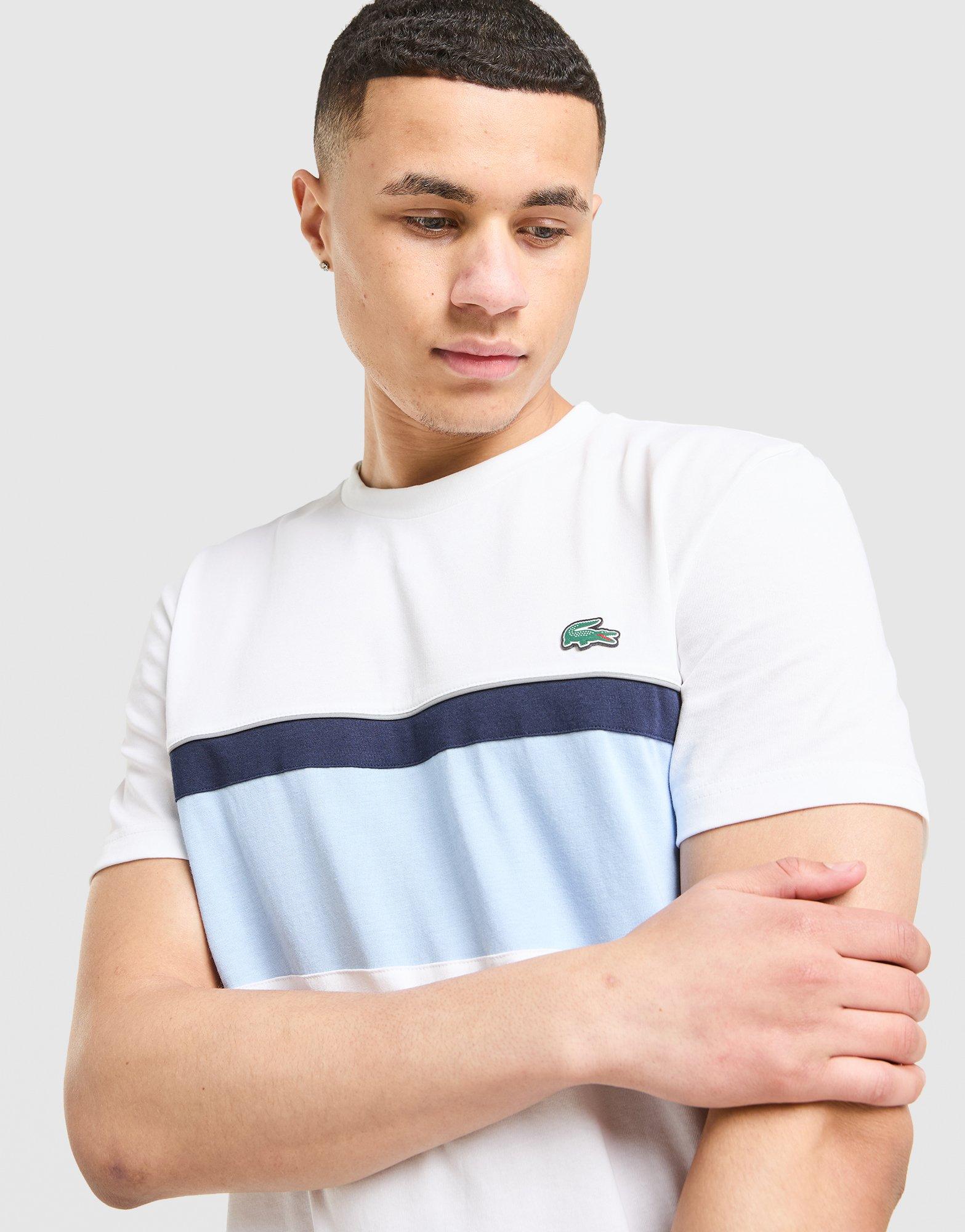 Lacoste Colour Block Reflective Pipe T-Shirt