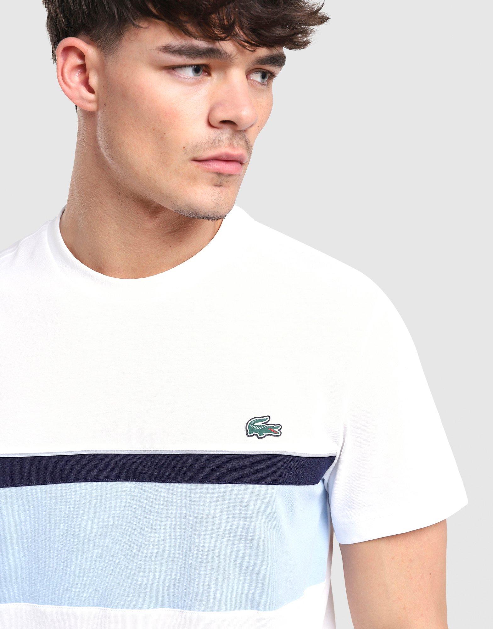 Lacoste Colour Block Reflective Pipe T-Shirt