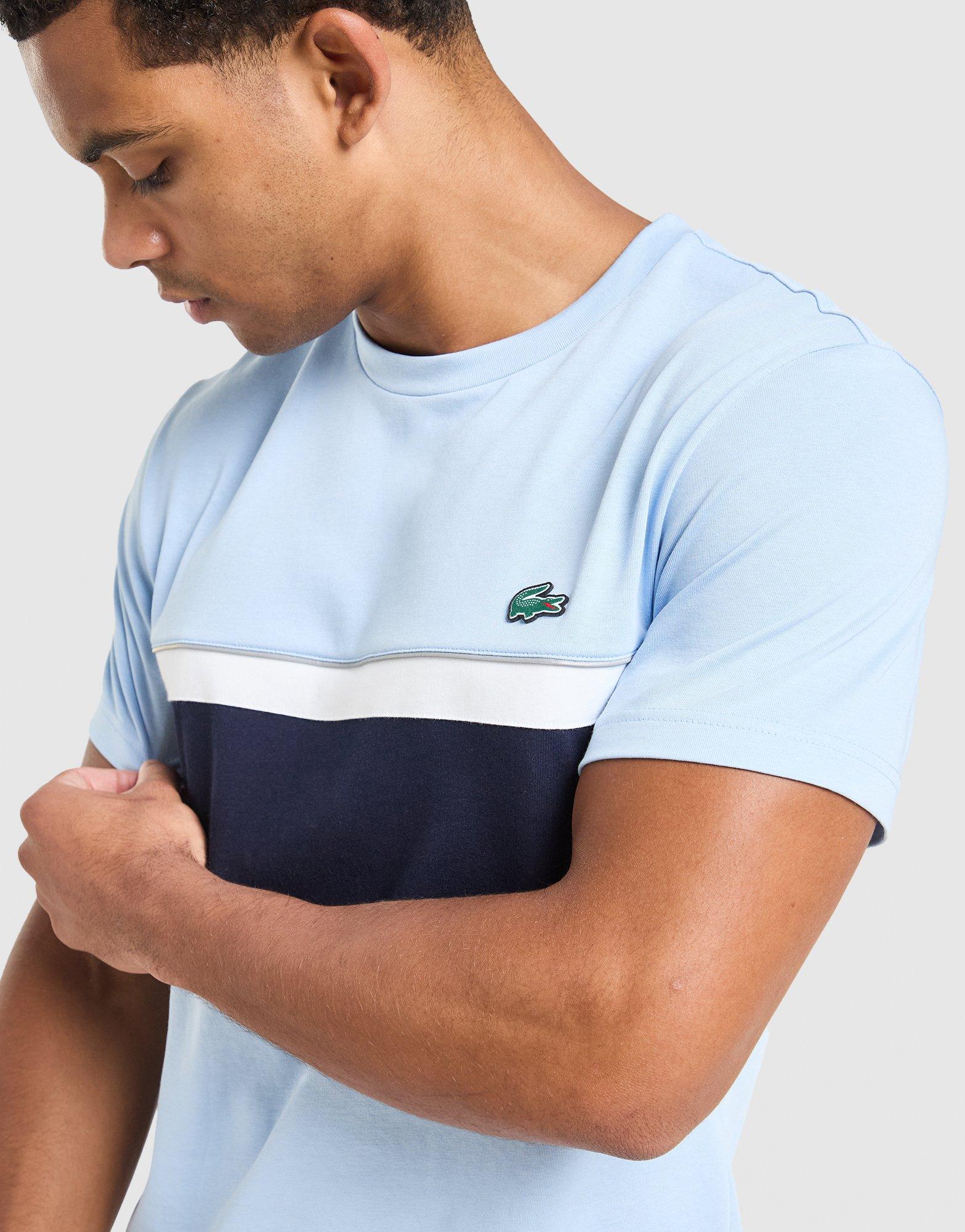 Lacoste Colour Block Reflective Pipe T-Shirt