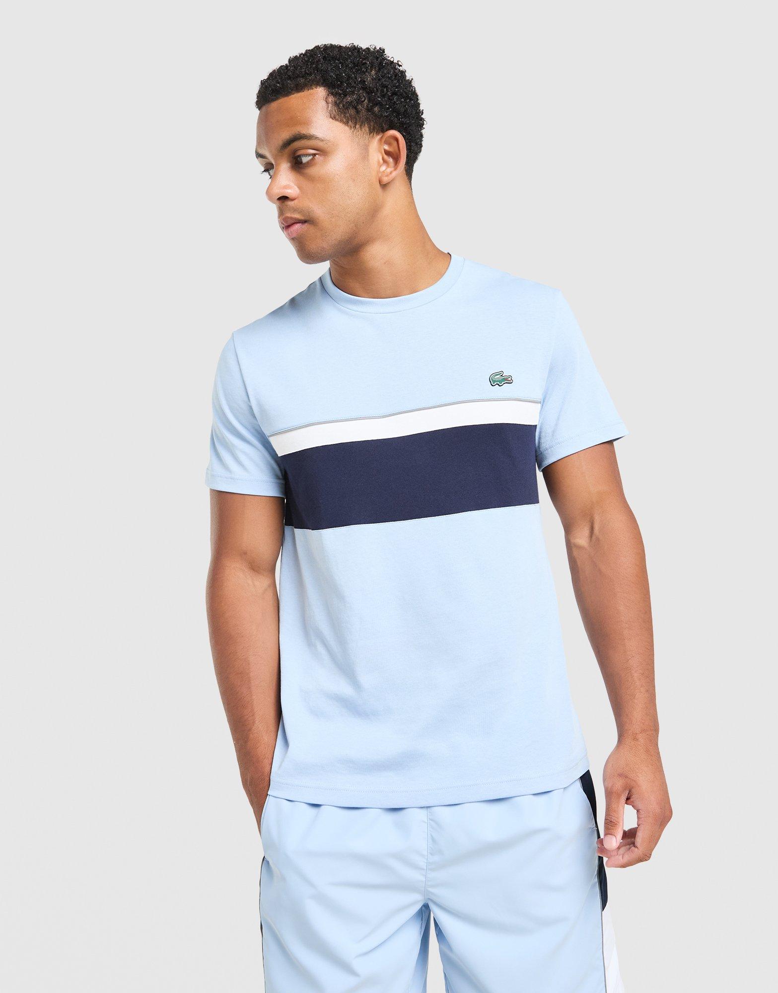 Lacoste Colour Block Reflective Pipe T-Shirt
