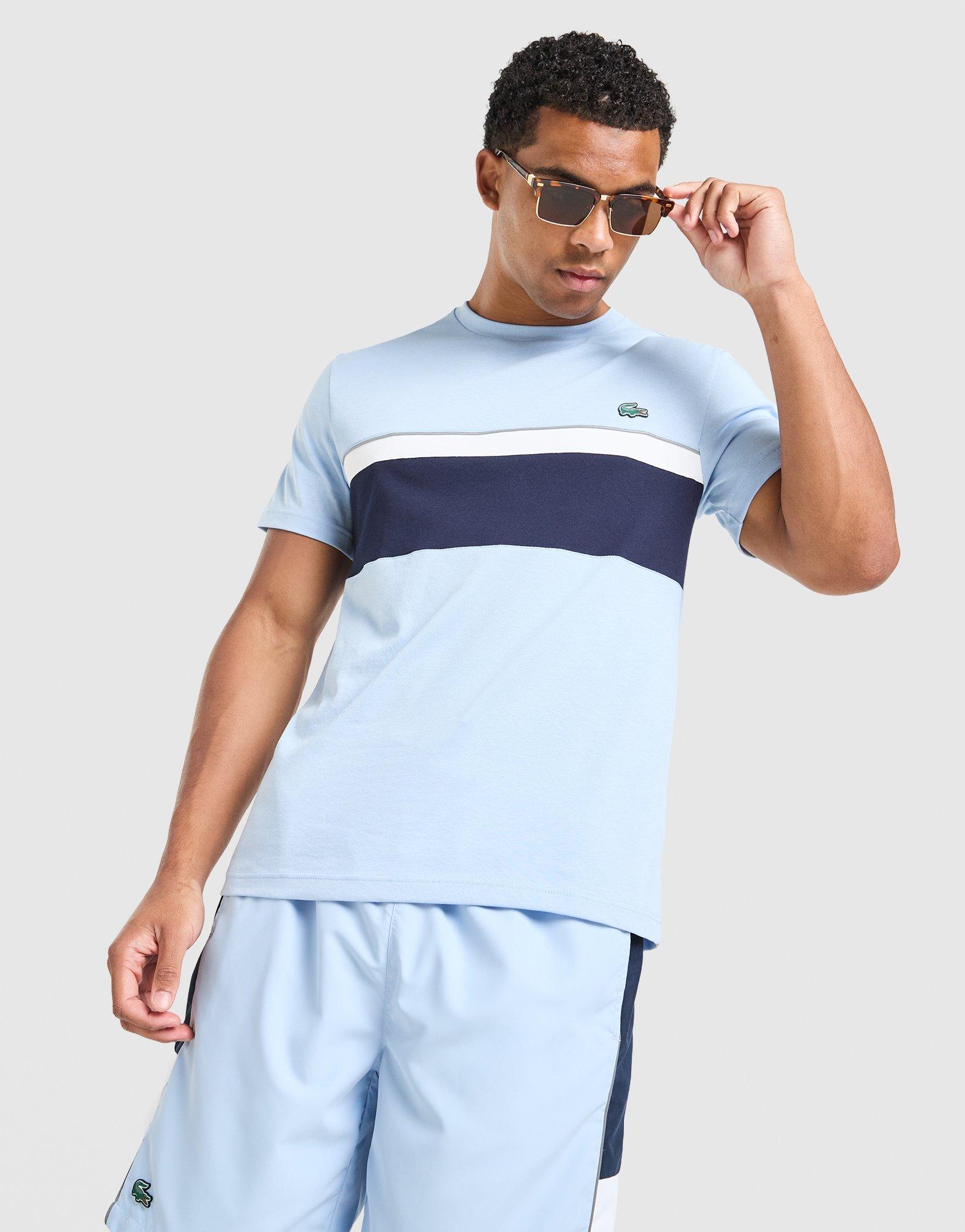 Lacoste Colour Block Reflective Pipe T-Shirt