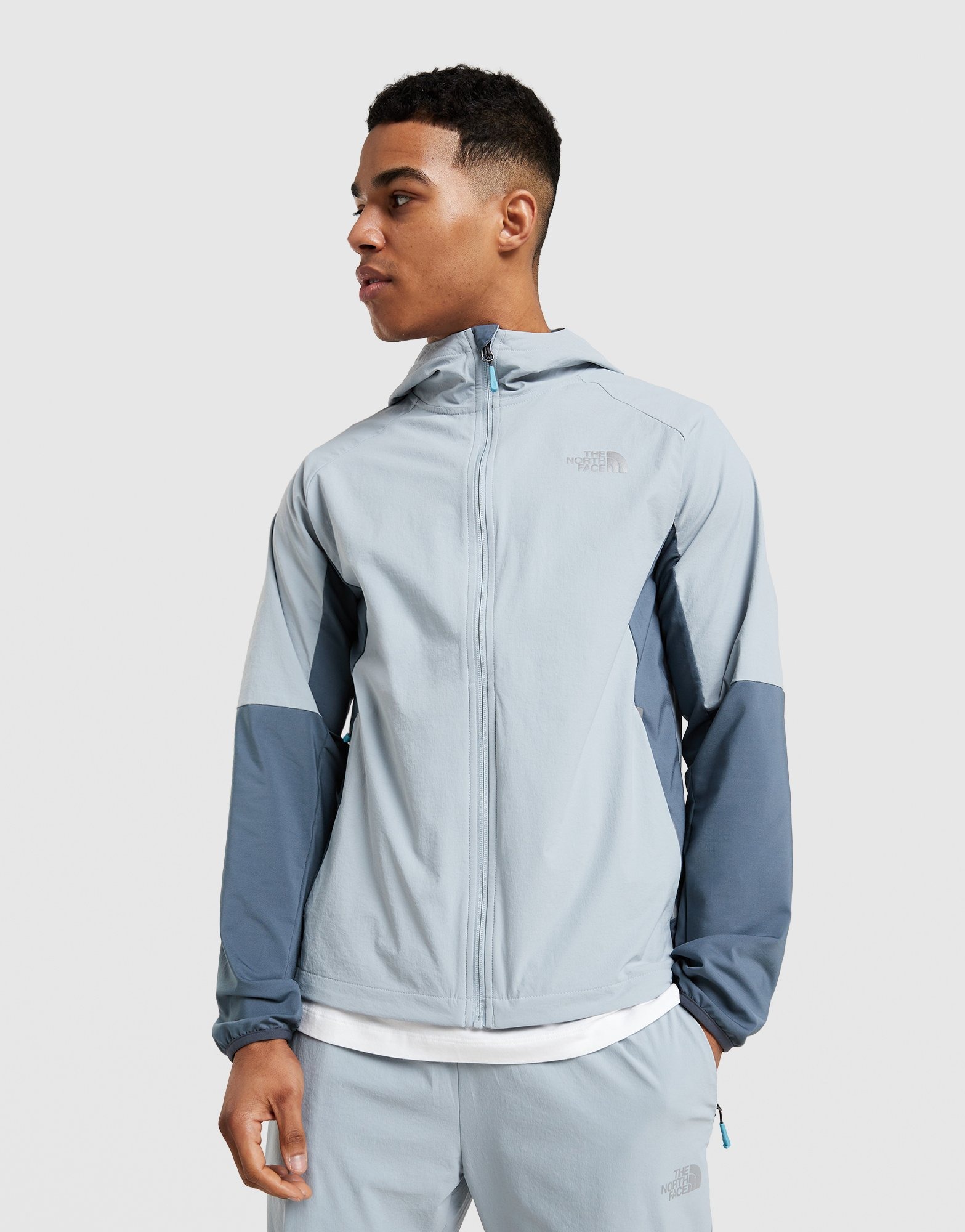 Blue The North Face Performance Woven Full Zip Hooded Jacket - JD