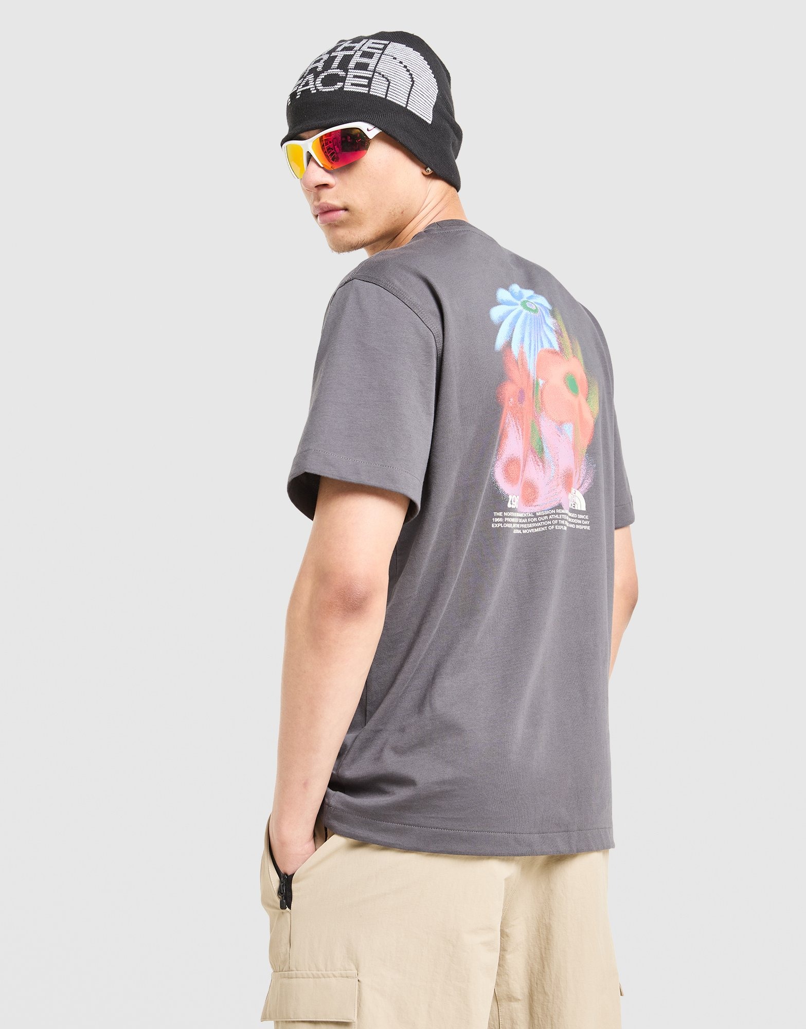 Grey The North Face Floral Relaxed T-Shirt - JD Sports Global