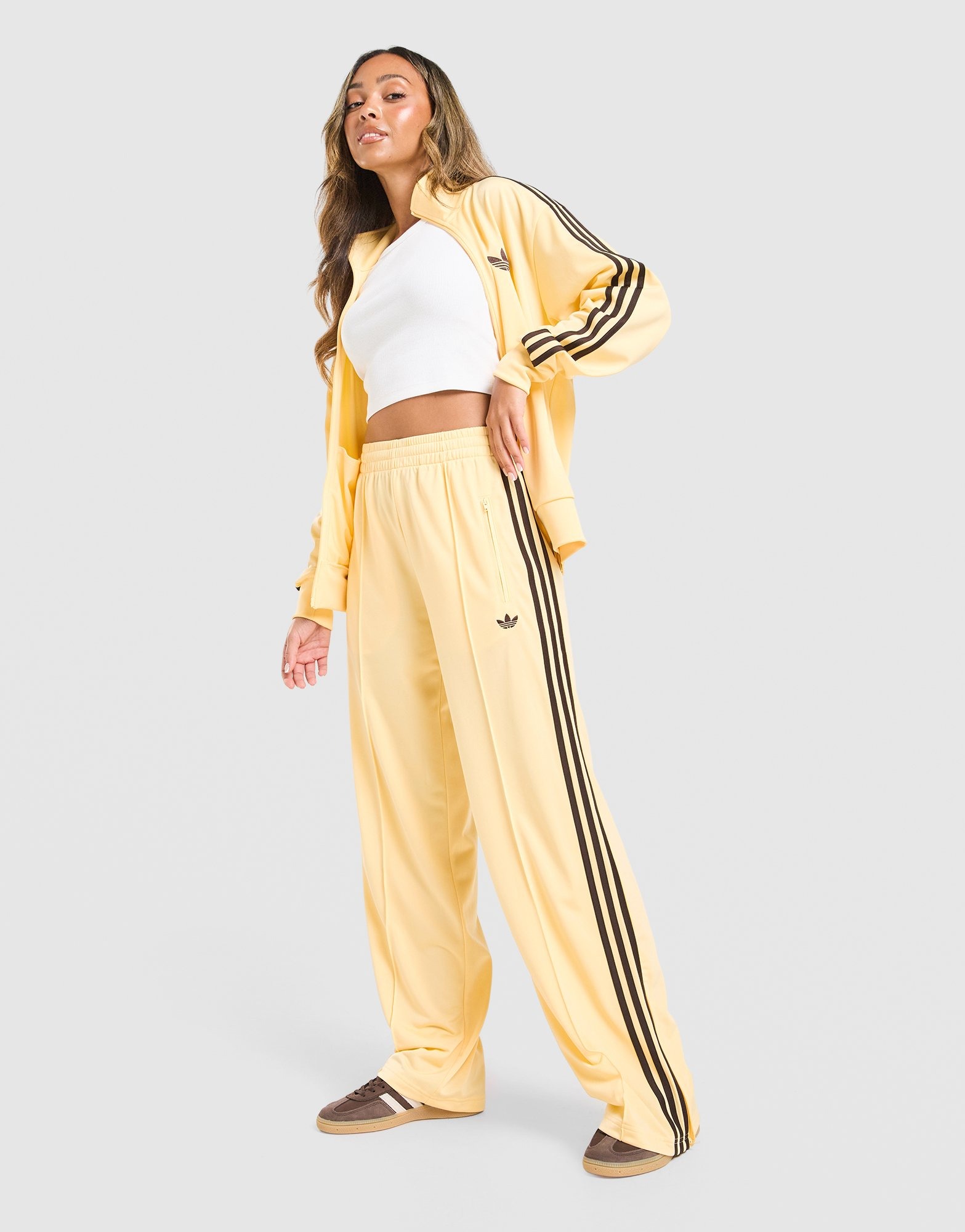 Orange adidas Originals Oversized Firebird Track Pants - JD Sports