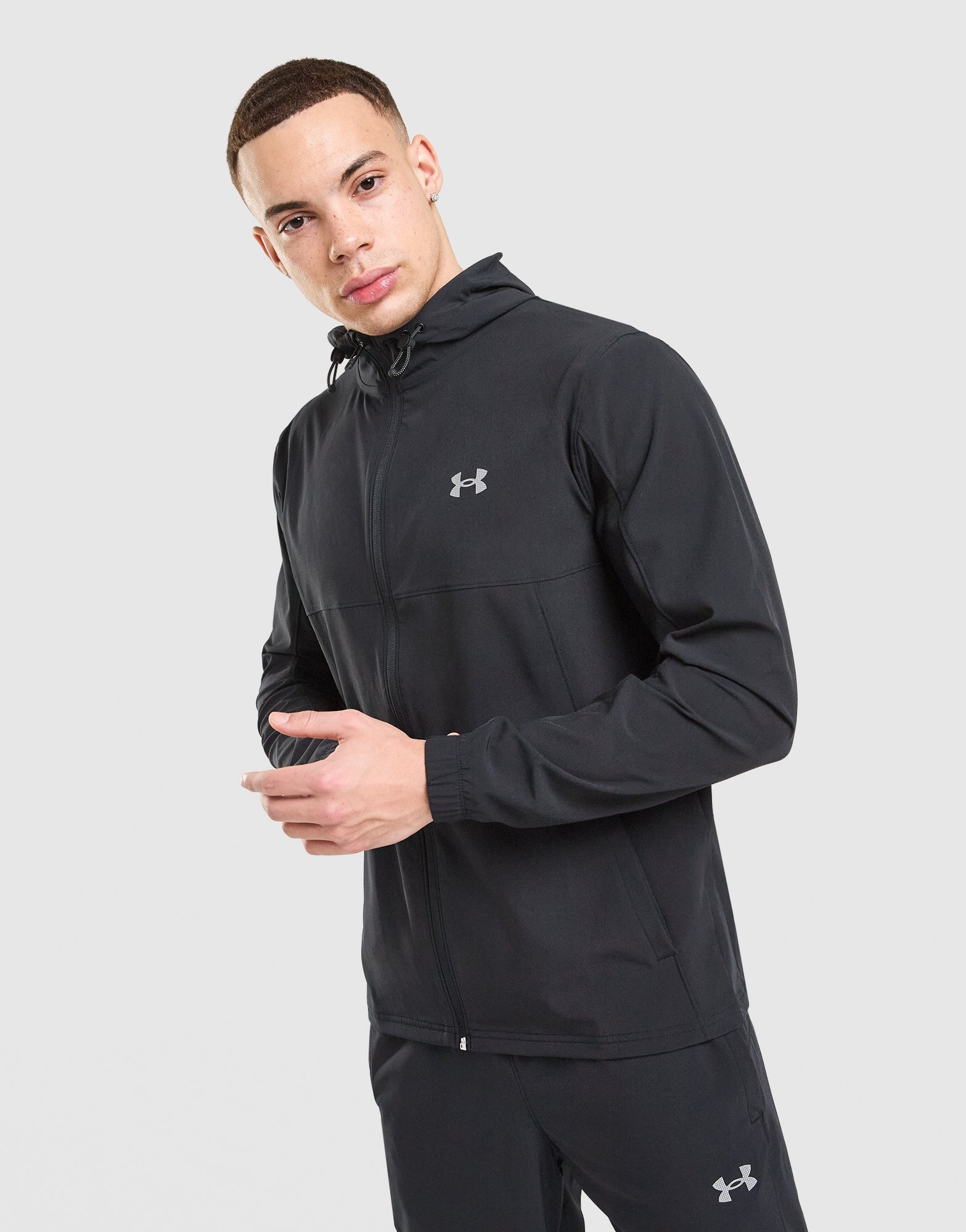 Black Under Armour UA Storm Woven Full Zip Jacket - JD Sports Global