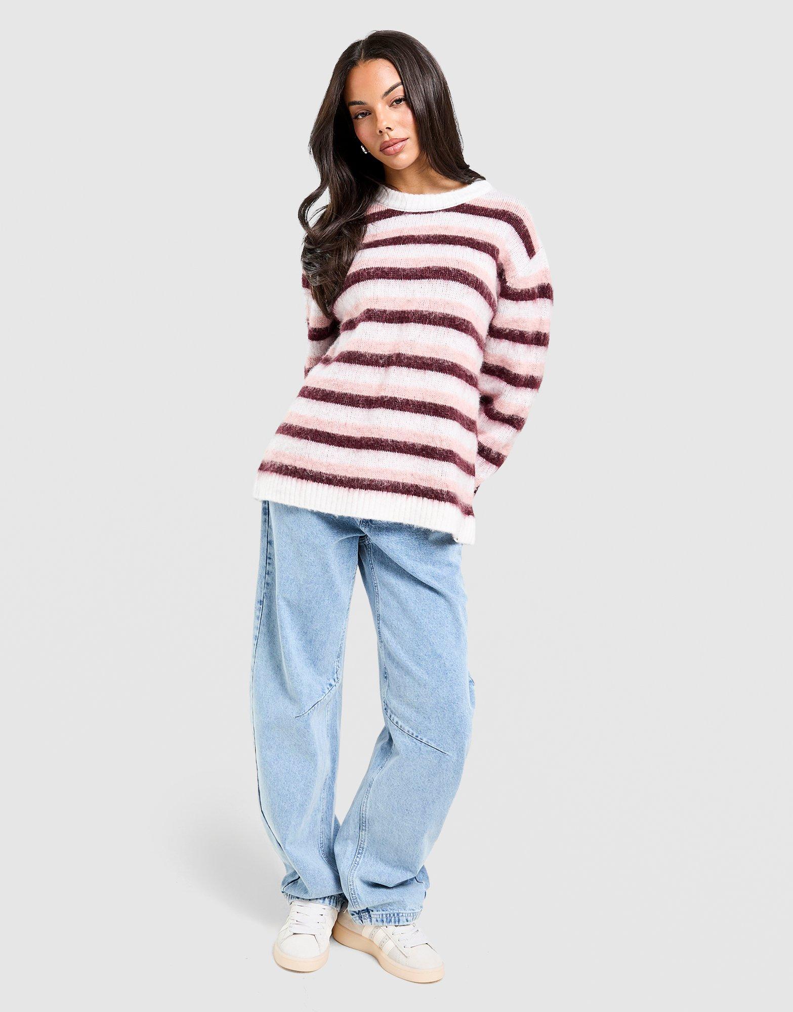 Unlike Humans Stripe Knit Sweatshirt