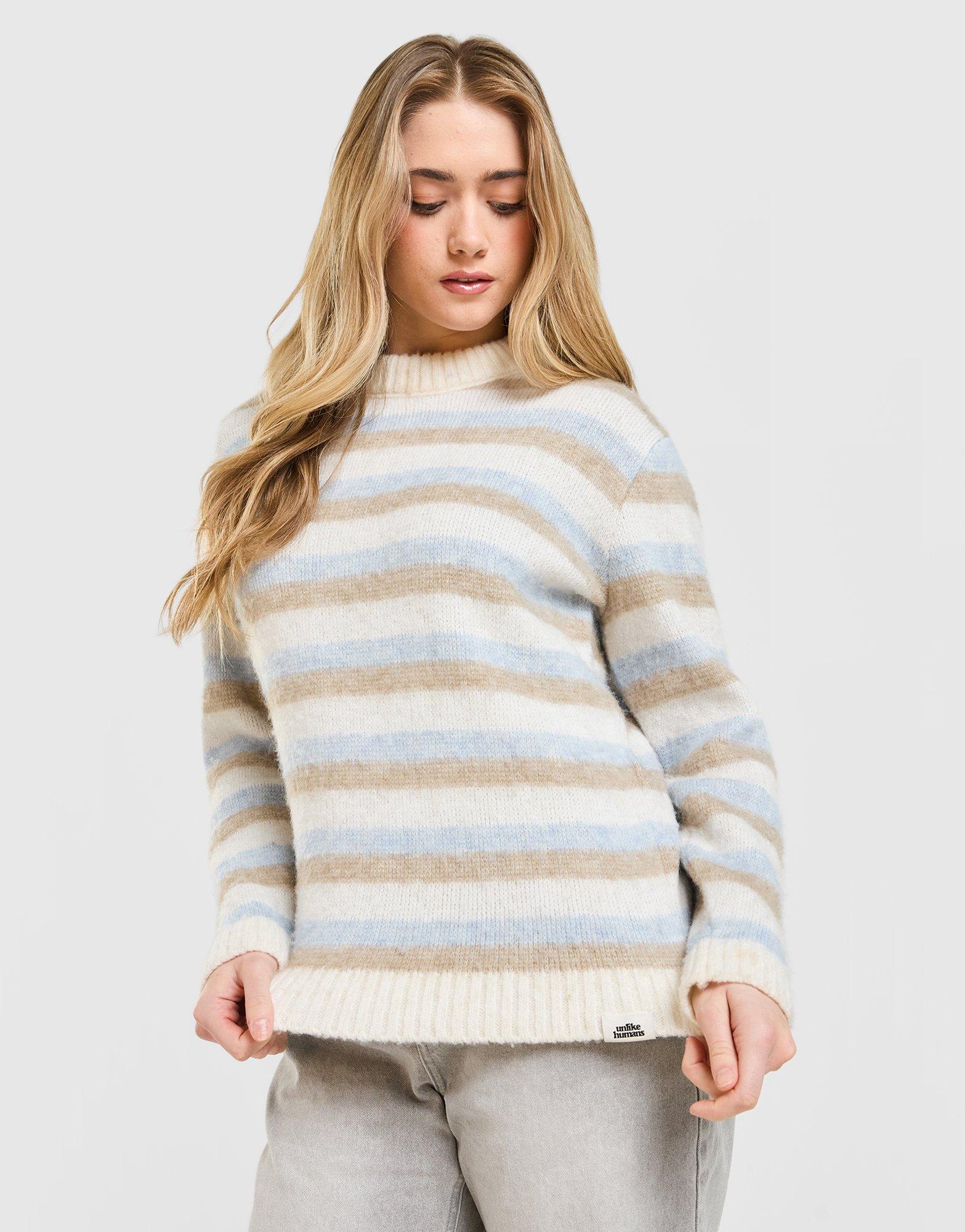 Unlike Humans Stripe Knit Sweatshirt