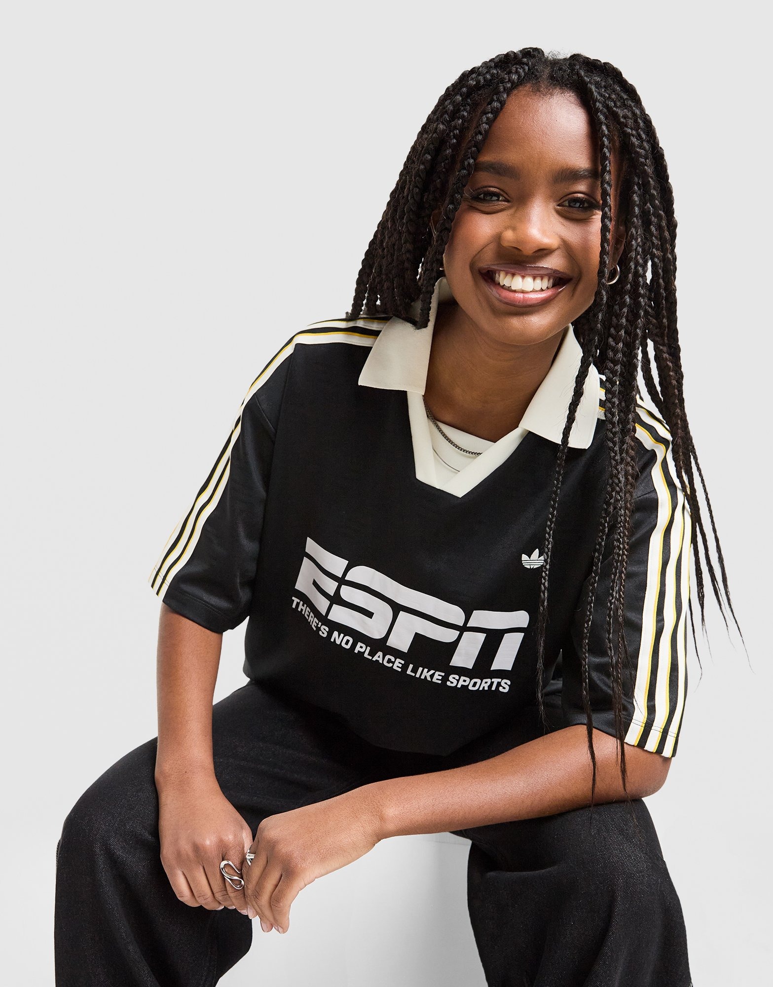 Black adidas Originals Sponsor Football T-Shirt | JD Sports UK