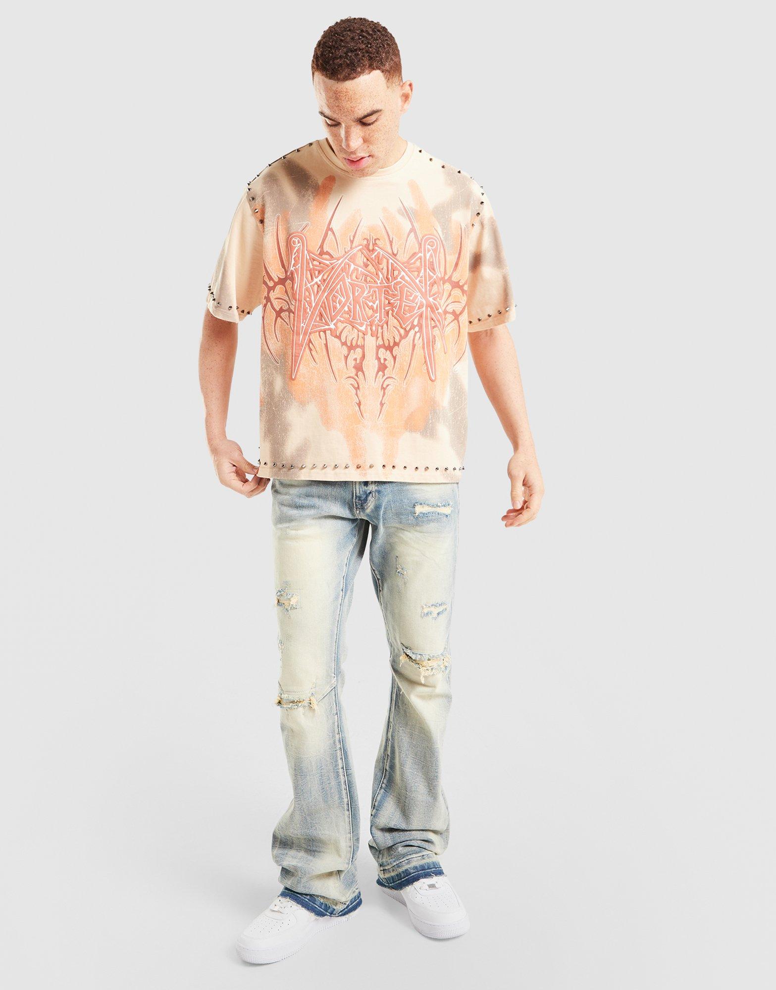 Smoke Rise Stacked Flare Washed Jeans