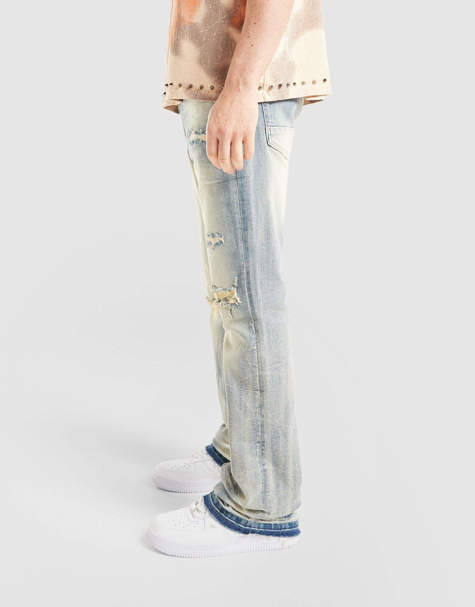 Smoke Rise Stacked Flare Washed Jeans
