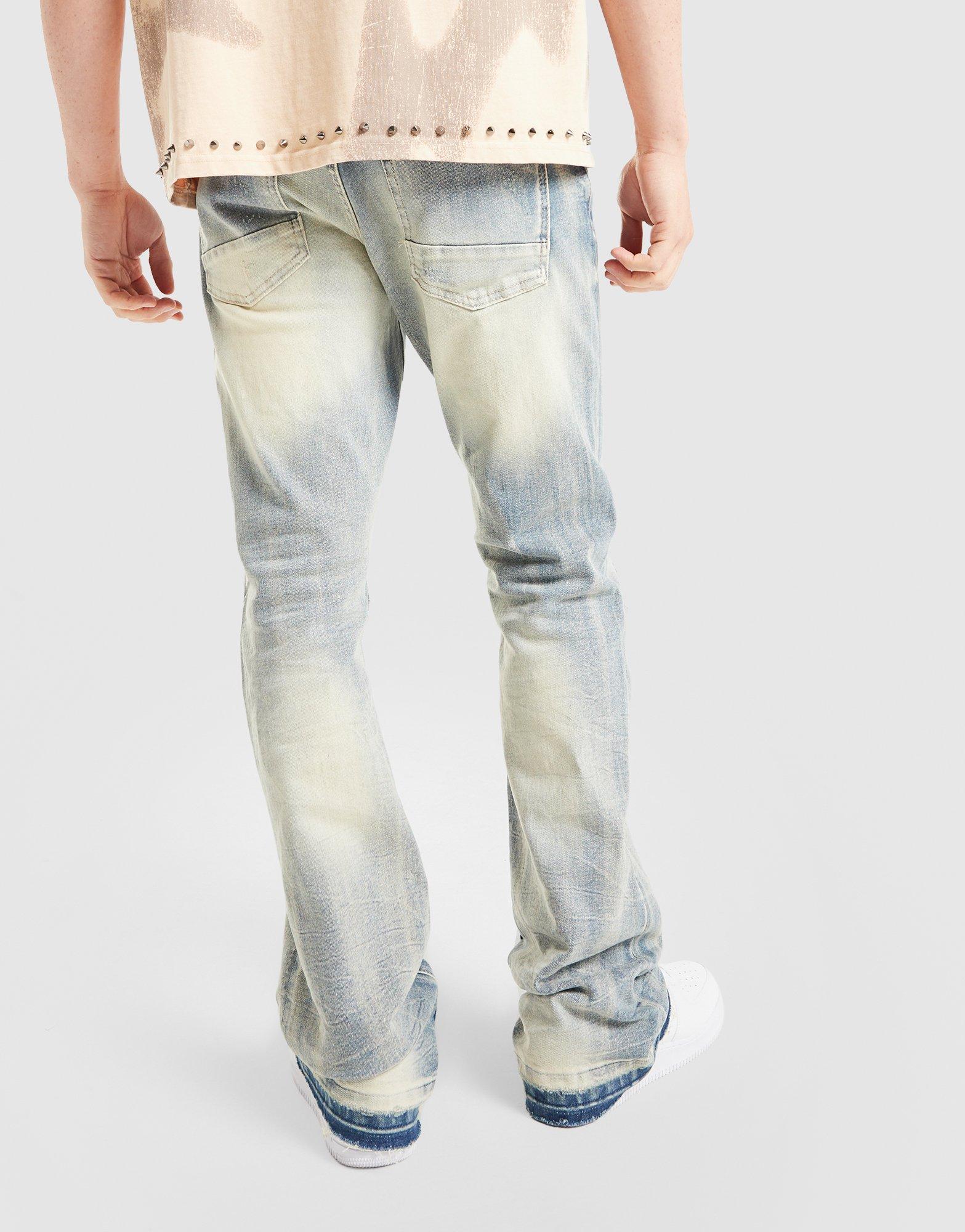Smoke Rise Stacked Flare Washed Jeans