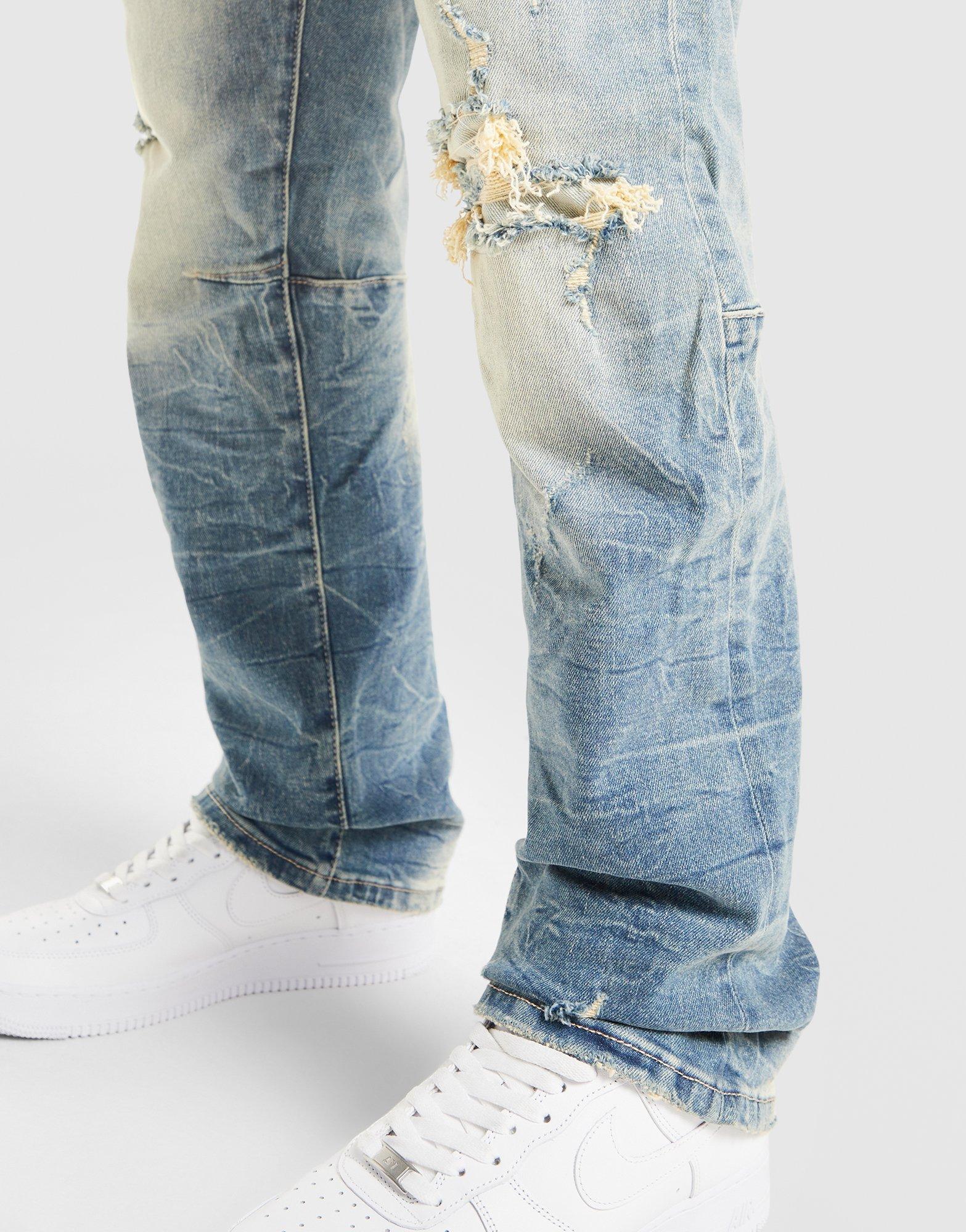 Smoke Rise Straight Stone Washed Jeans