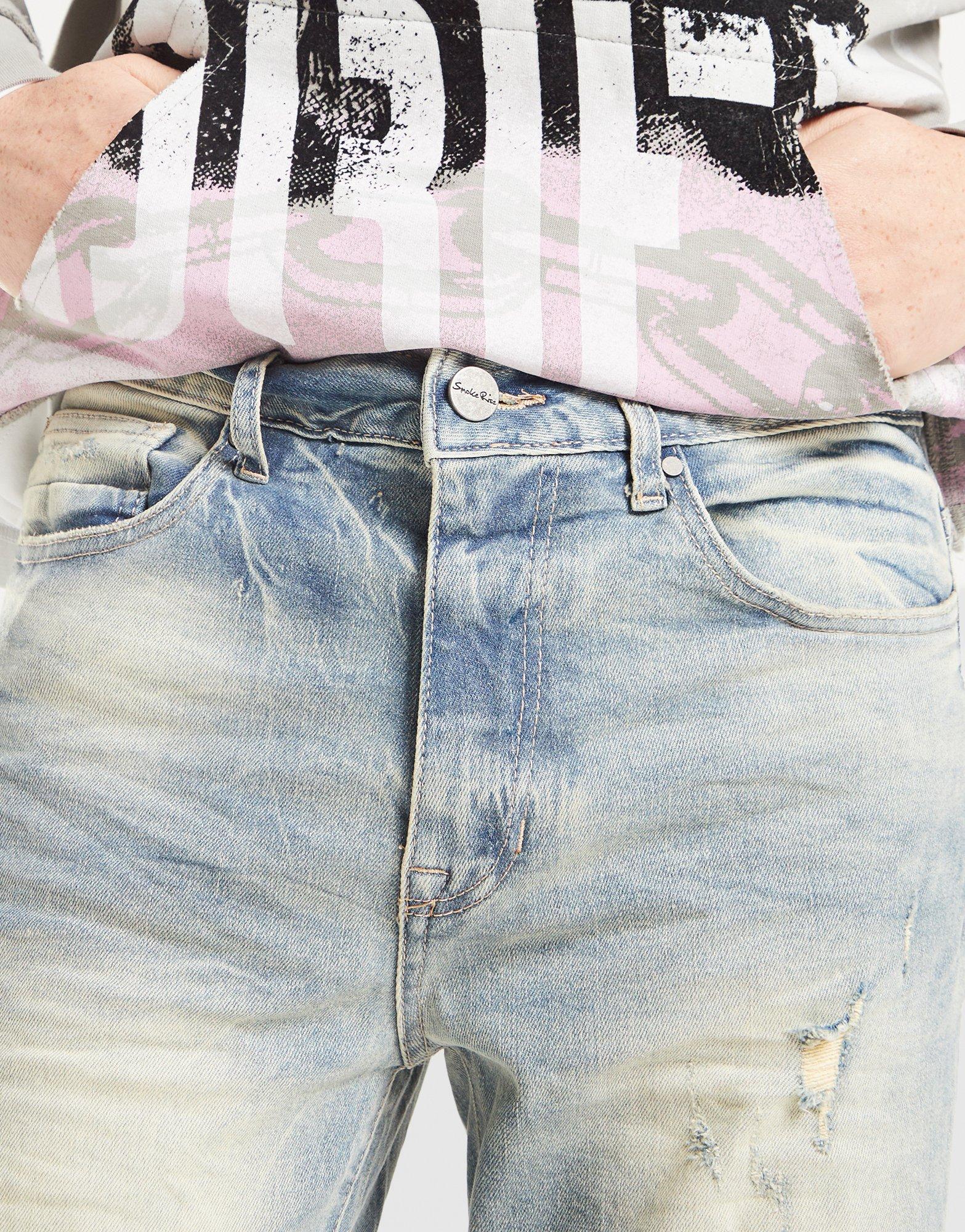 Smoke Rise Straight Stone Washed Jeans