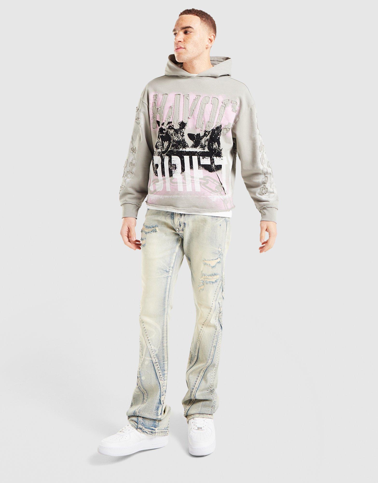 Smoke Rise Stack Flare Studded Jeans