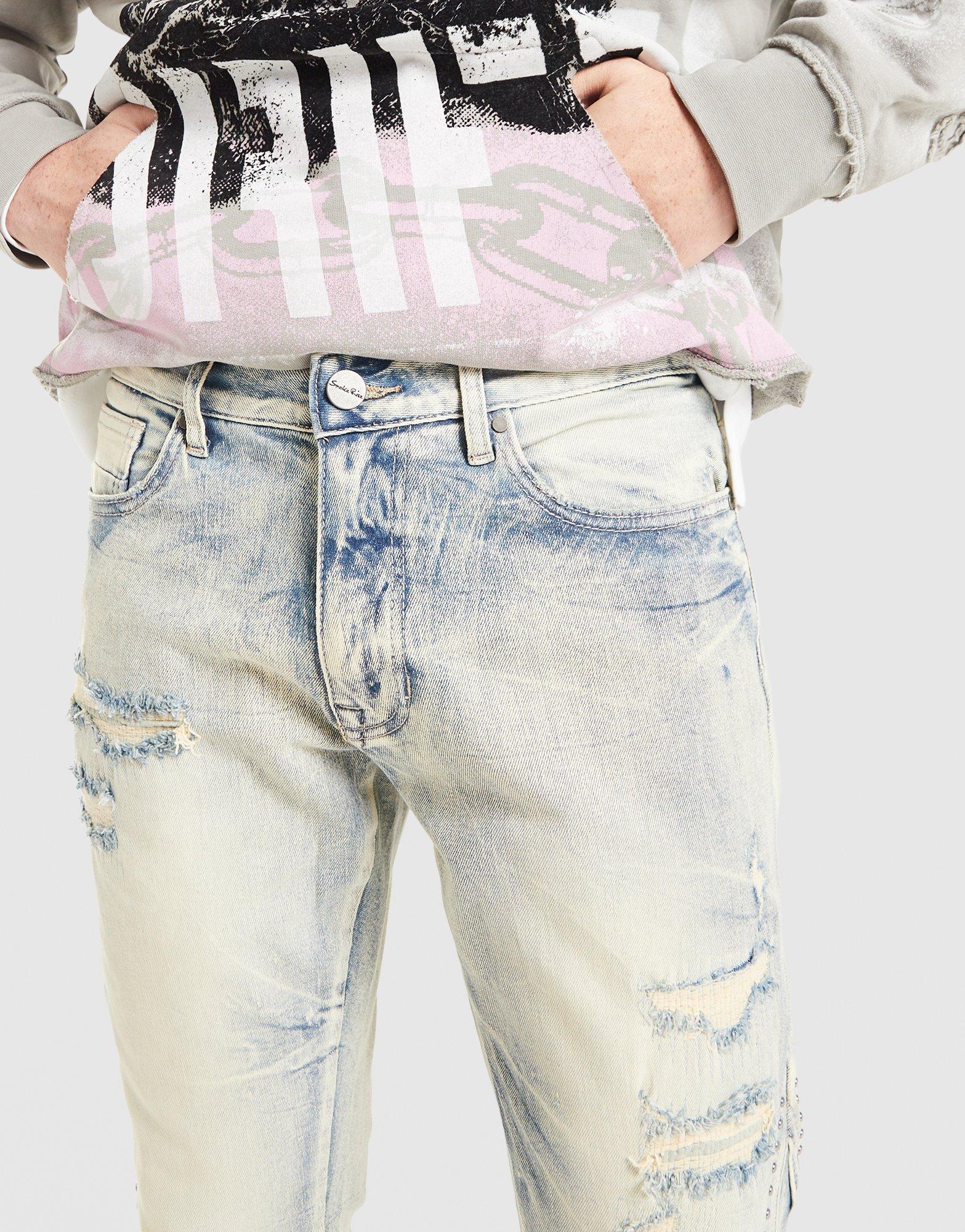 Smoke Rise Stack Flare Studded Jeans