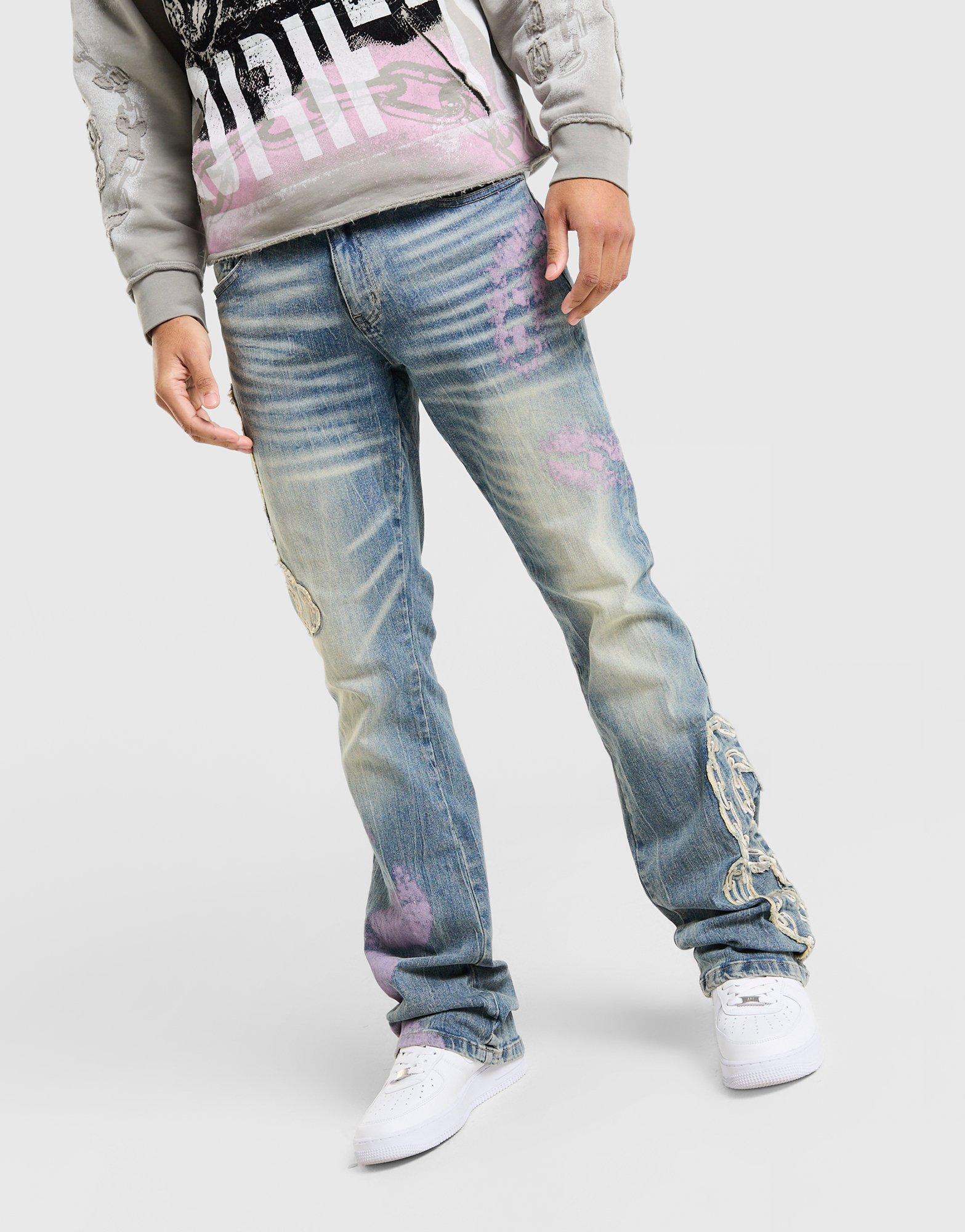 Smoke Rise Applique Straight Jeans