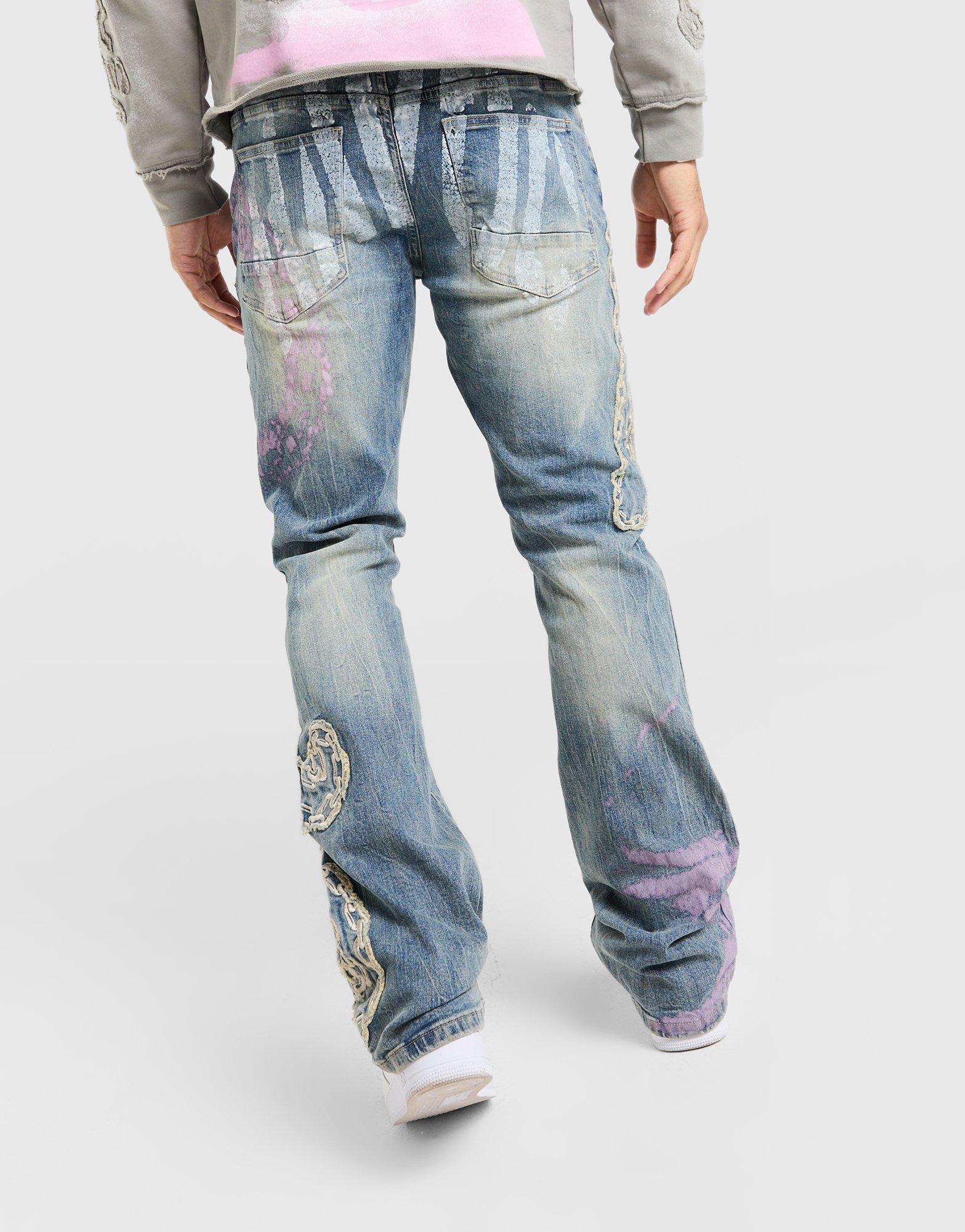 Smoke Rise Applique Straight Jeans