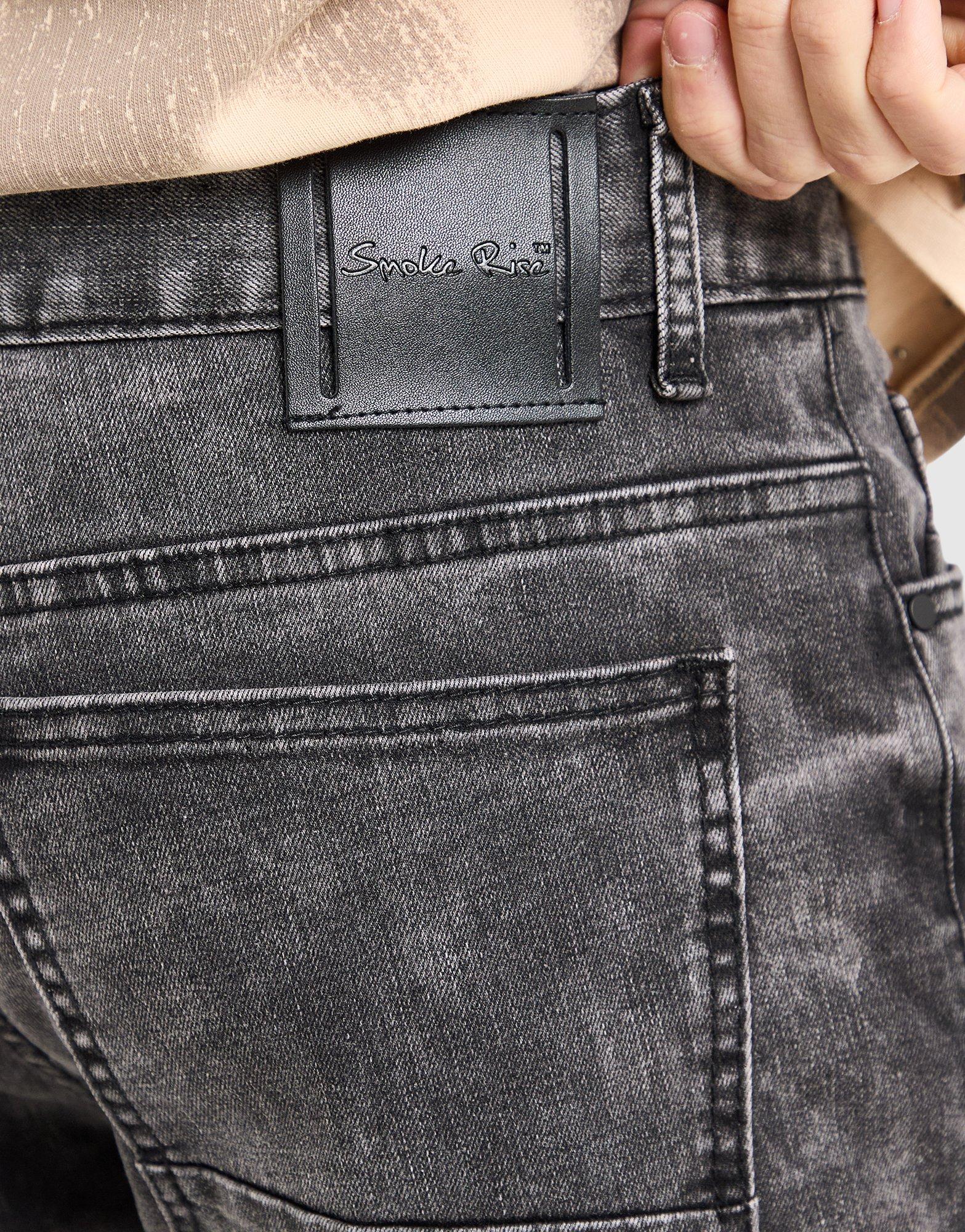 Smoke Rise Stack Flared Washed Jeans