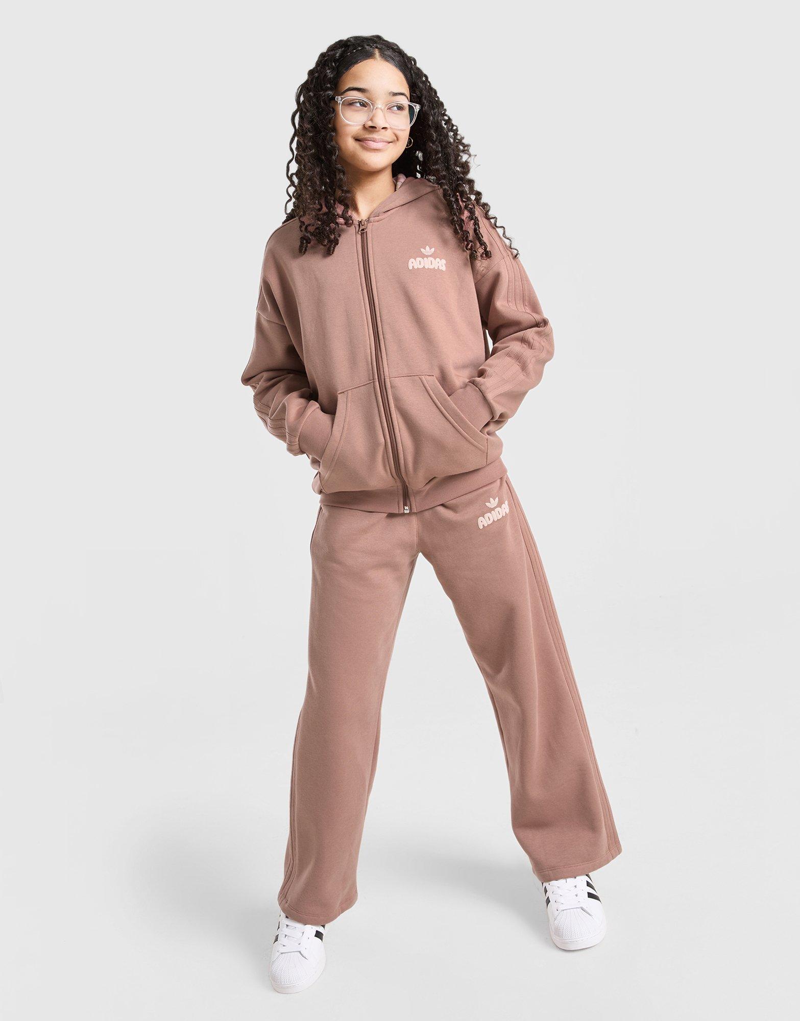 adidas Originals Girls' Logo Full Zip Hoodie Junior