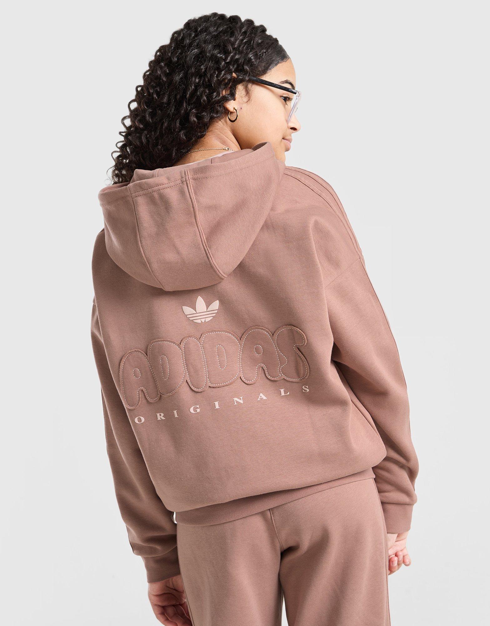 adidas Originals Girls' Logo Full Zip Hoodie Junior