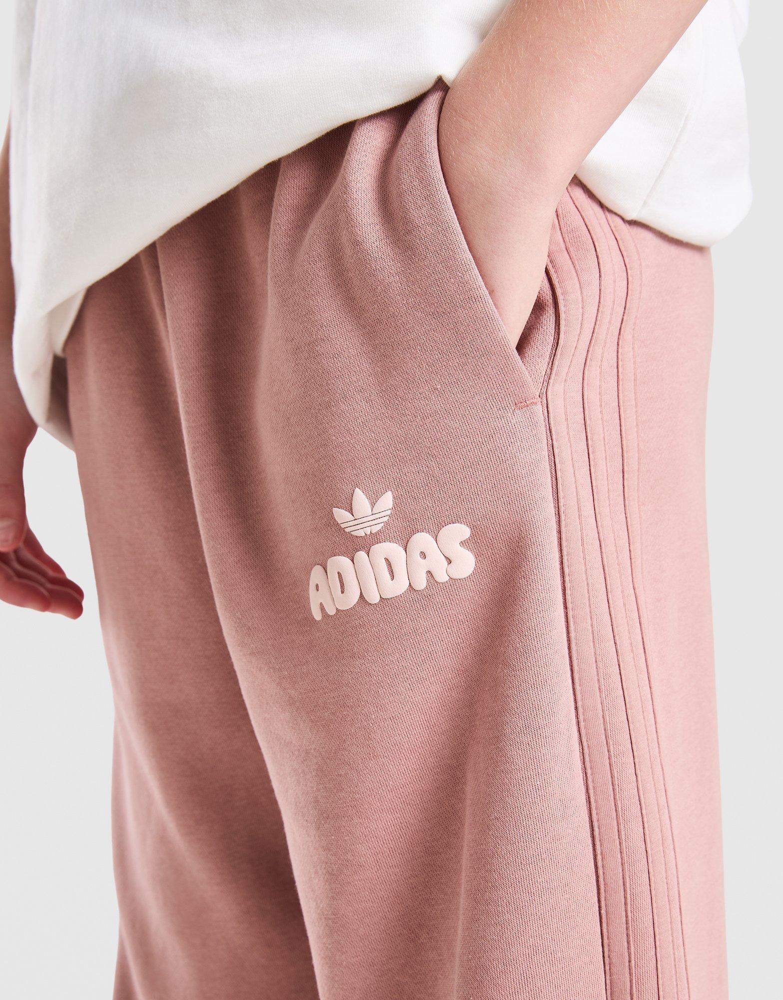 adidas Originals Girls' Logo Wide Leg Joggers