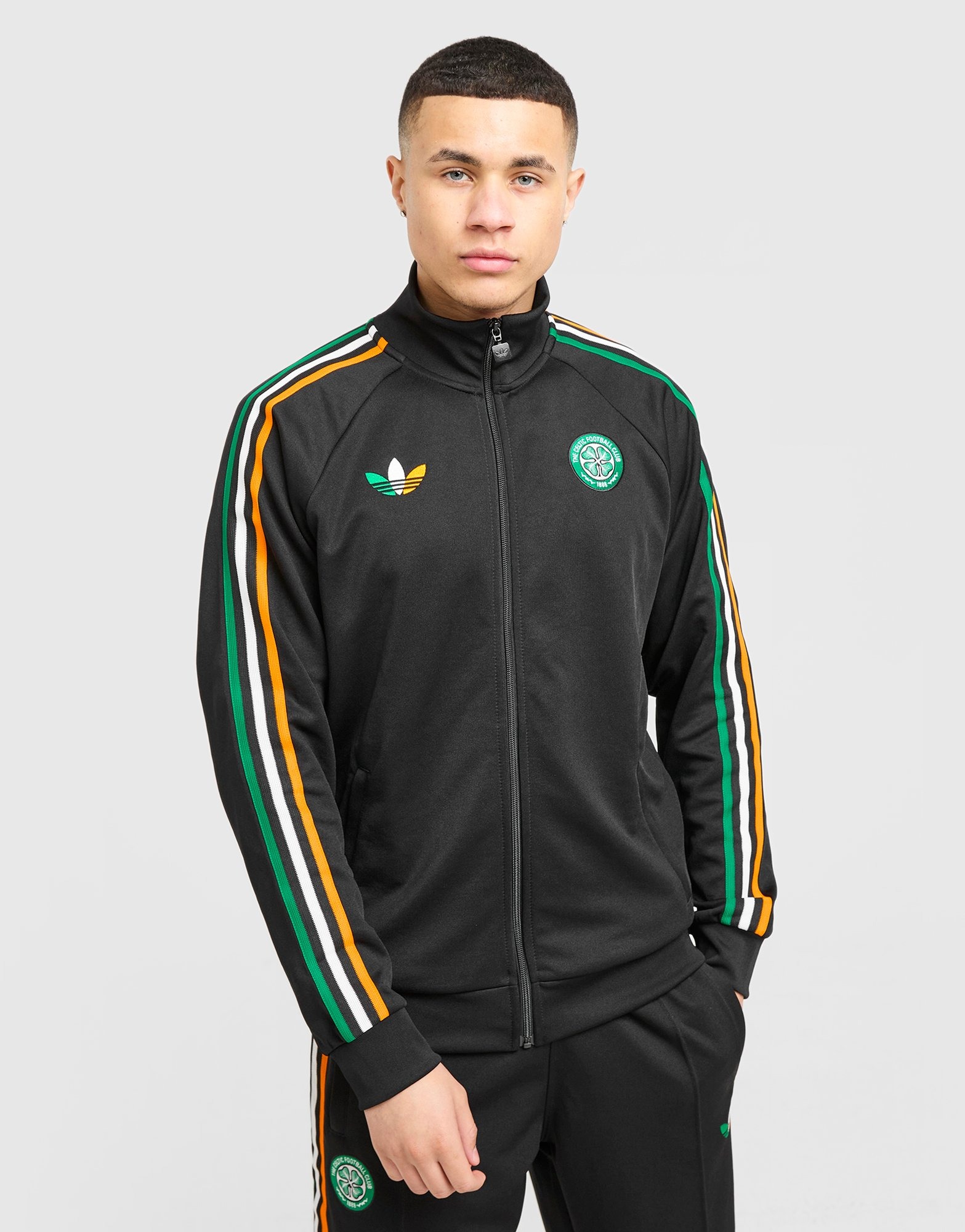 Black adidas Originals Celtic FC Irish Origins Track Top - JD