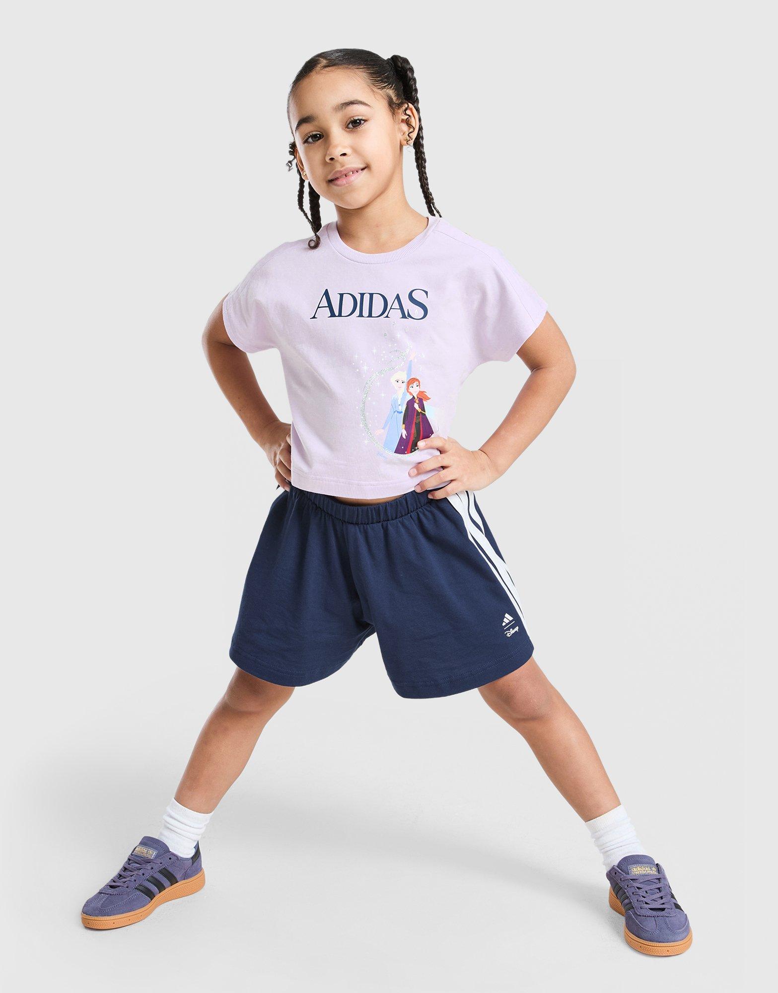 adidas Originals Girls' Frozen T-Shirt/Shorts Set Children