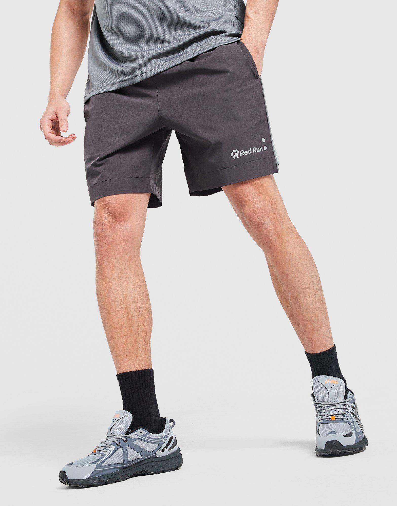 Red Run Activewear Titanium Panelled Sports Shorts
