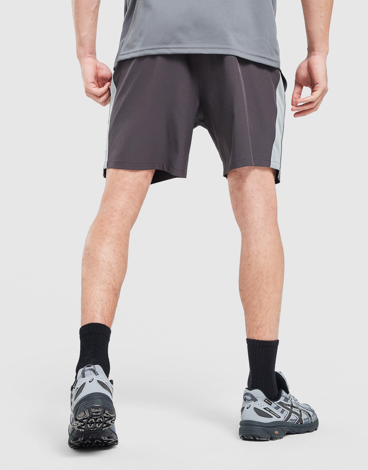 Red Run Activewear Titanium Panelled Sports Shorts