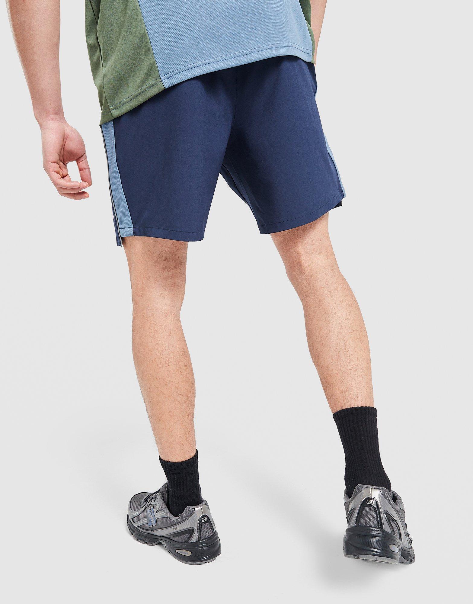 Red Run Activewear Midnight Moss Panelled Sports Shorts