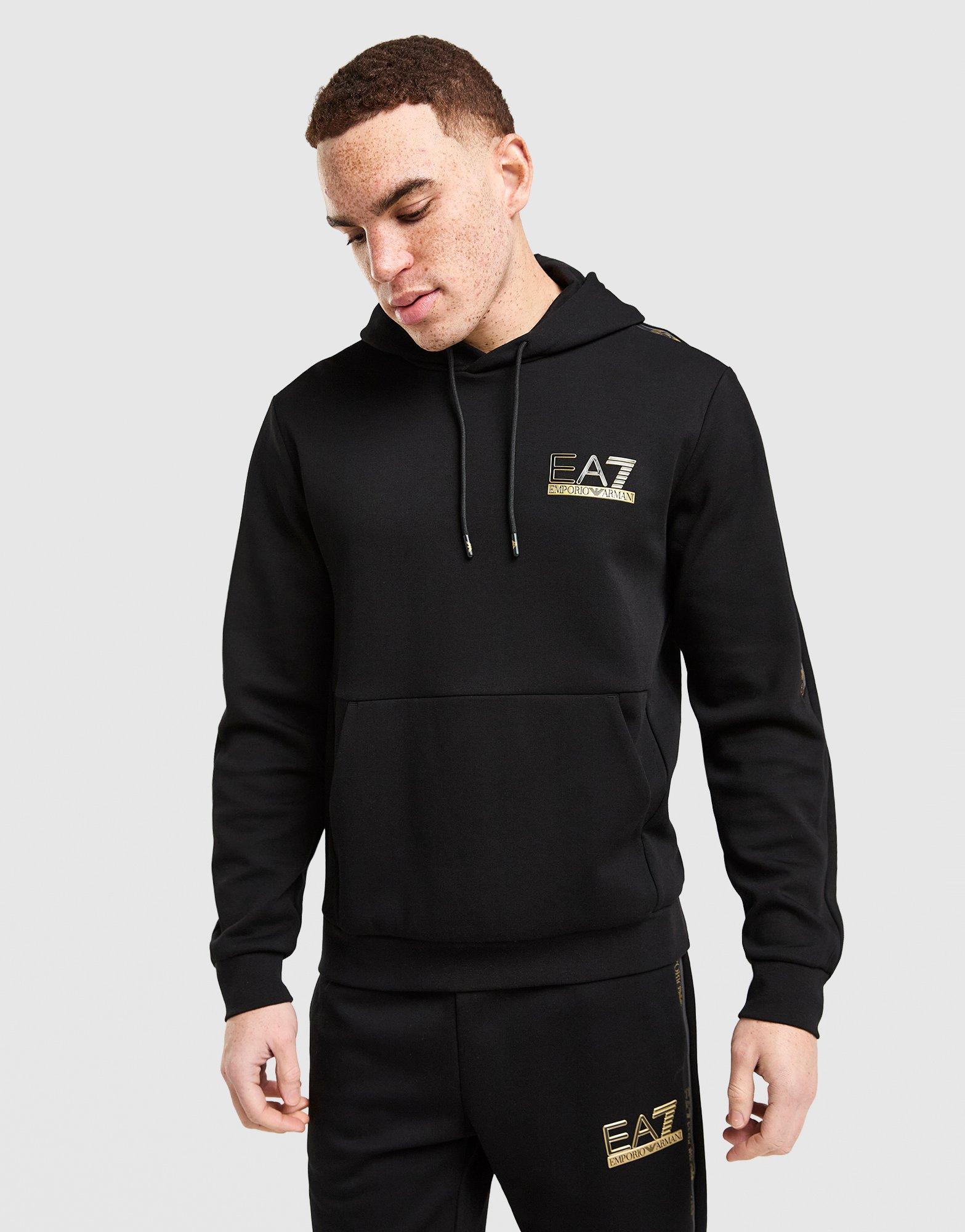 EA7 Emporio Armani Tape Centre Logo Overhead Hoodie