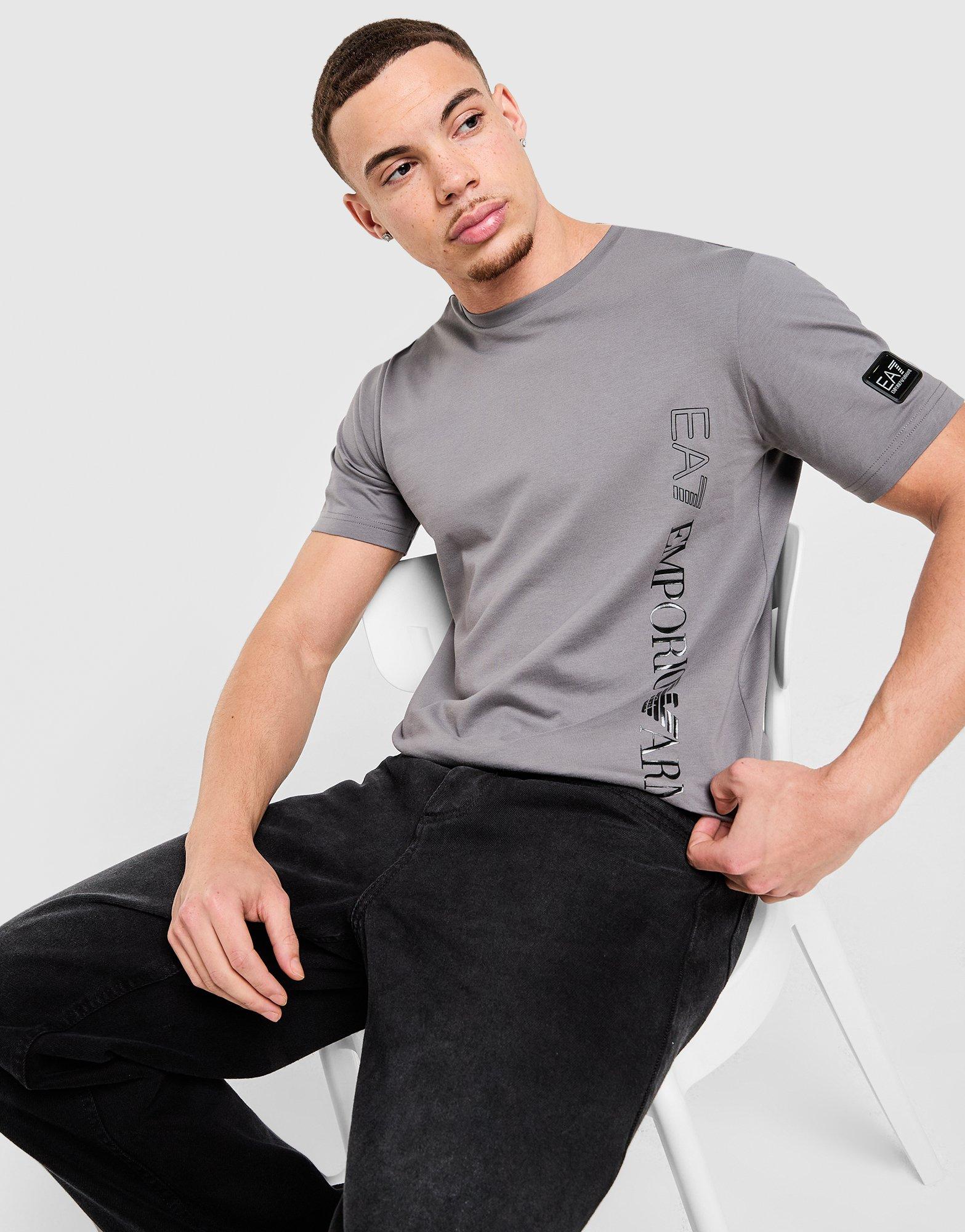 EA7 Emporio Armani Badge Vertical Logo T-Shirt