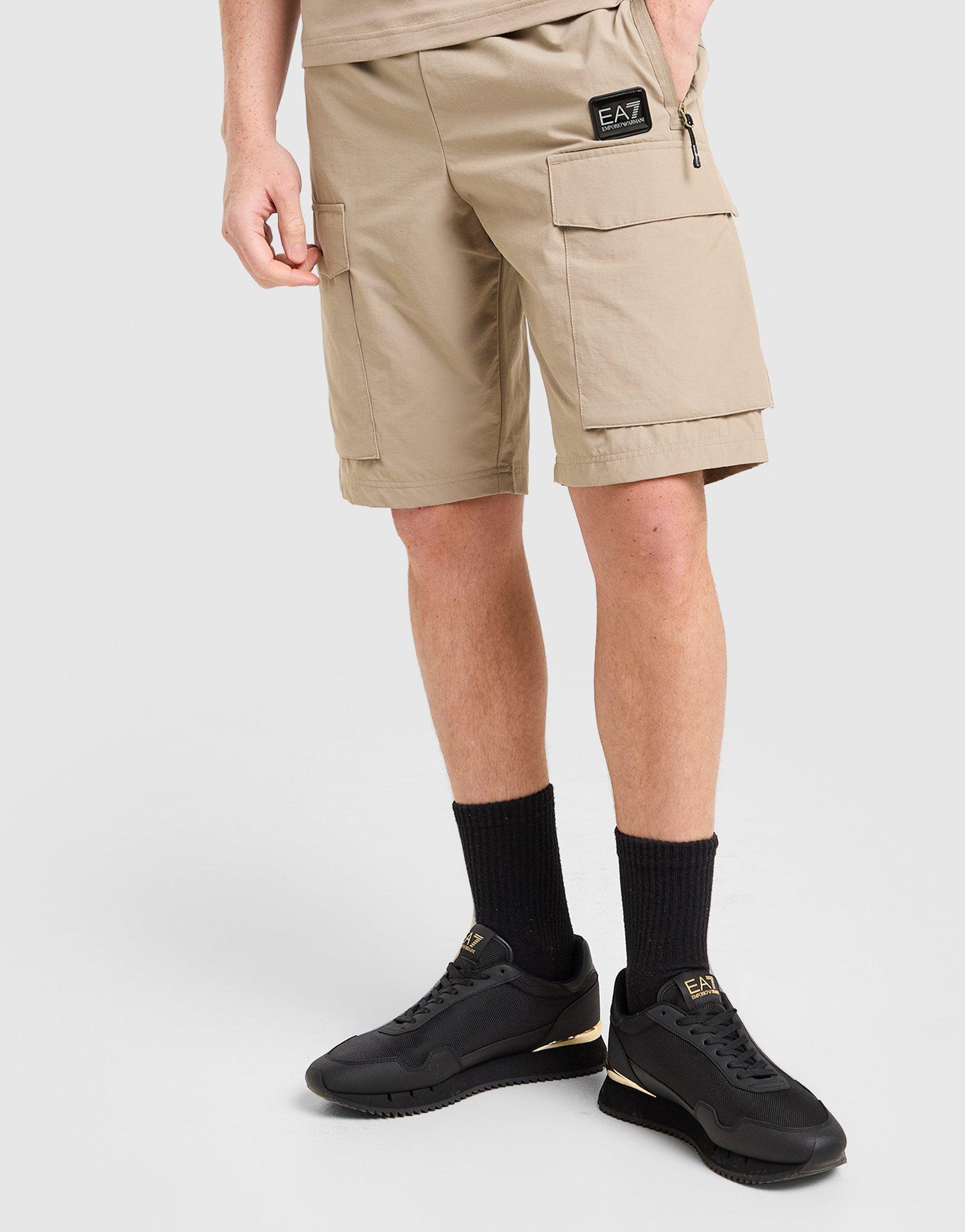 EA7 Emporio Armani Badge Woven Cargo Shorts
