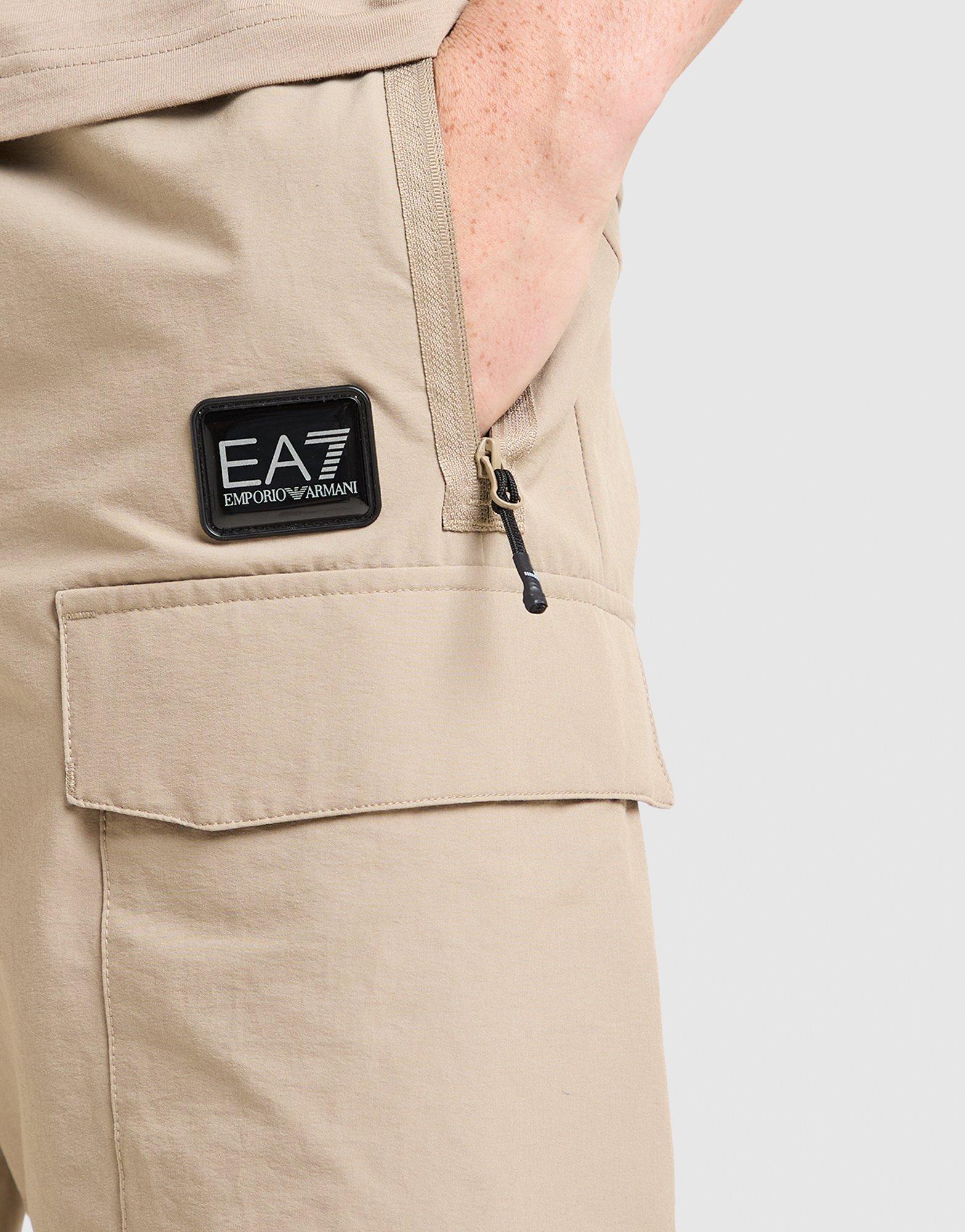 EA7 Emporio Armani Badge Woven Cargo Shorts