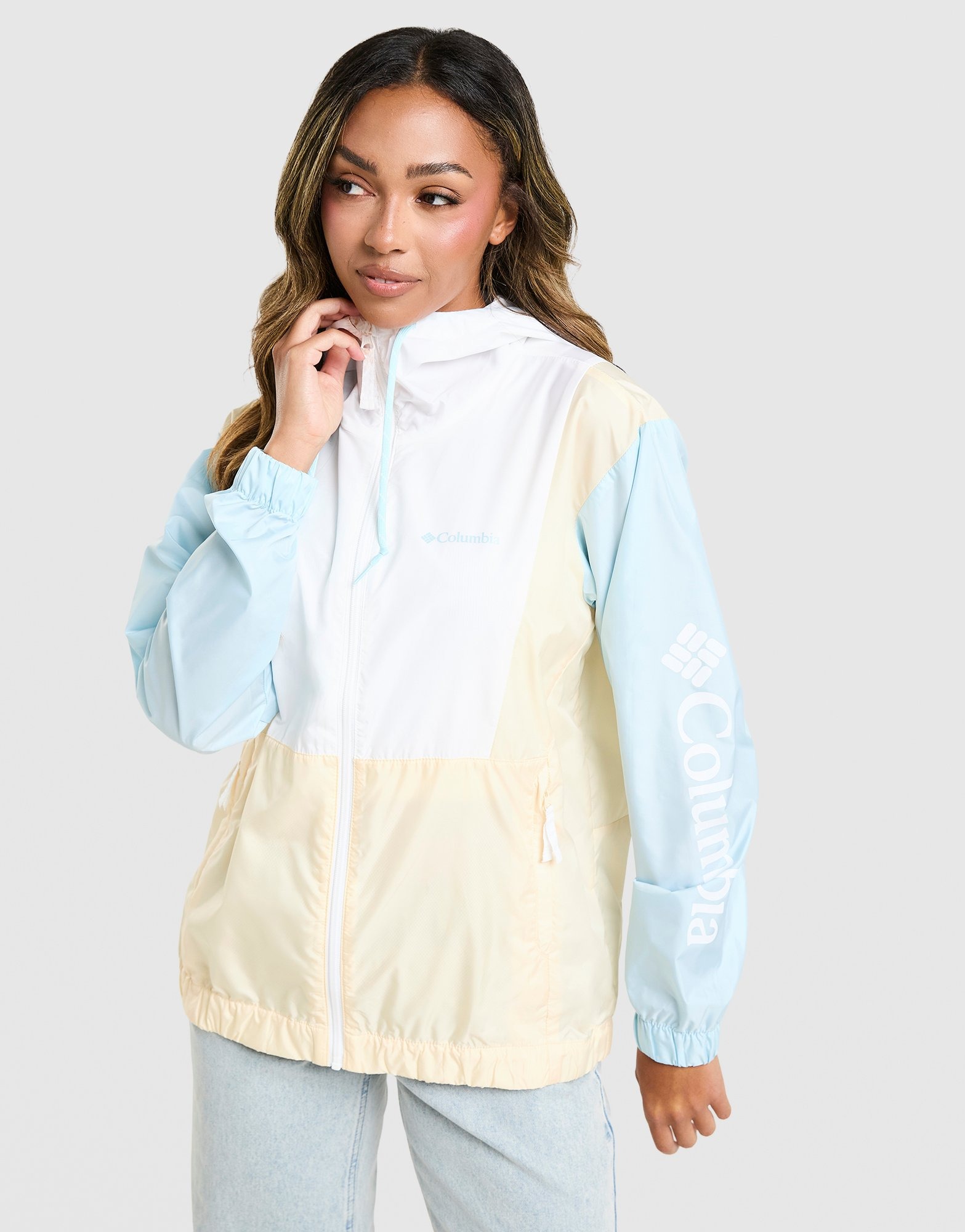 ジャケット・アウター FIFTEEN LOVE ~NKzip white~ (U:nity size) White Columbia Lily Basin Jacket | JD Sports UK