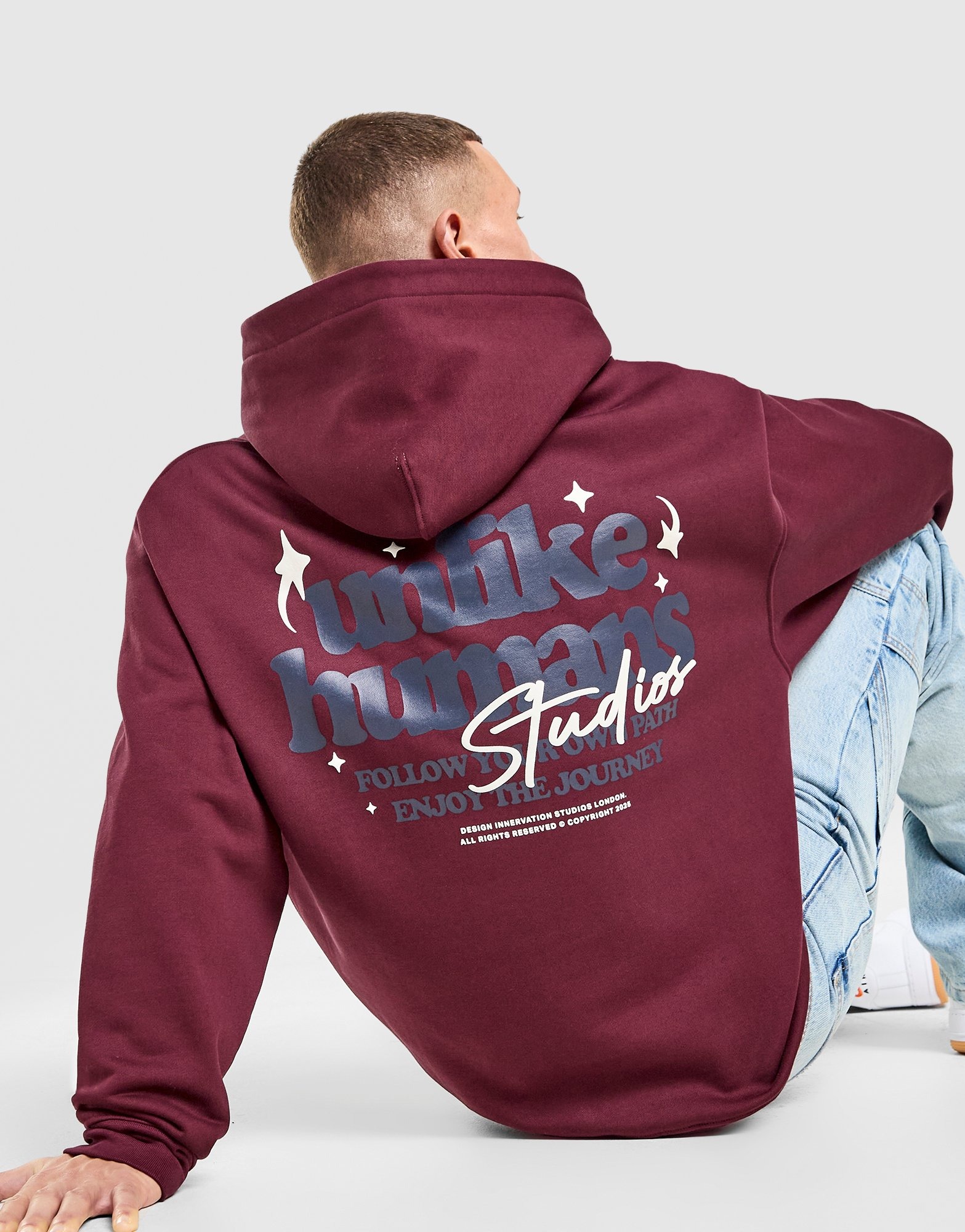 Red Unlike Humans Crafted Hoodie - JD Sports NZ
