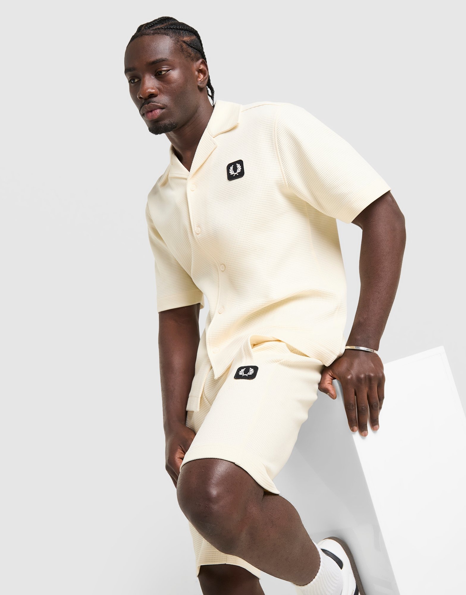 Bruin Fred Perry Waffle Shirt - JD Sports Nederland