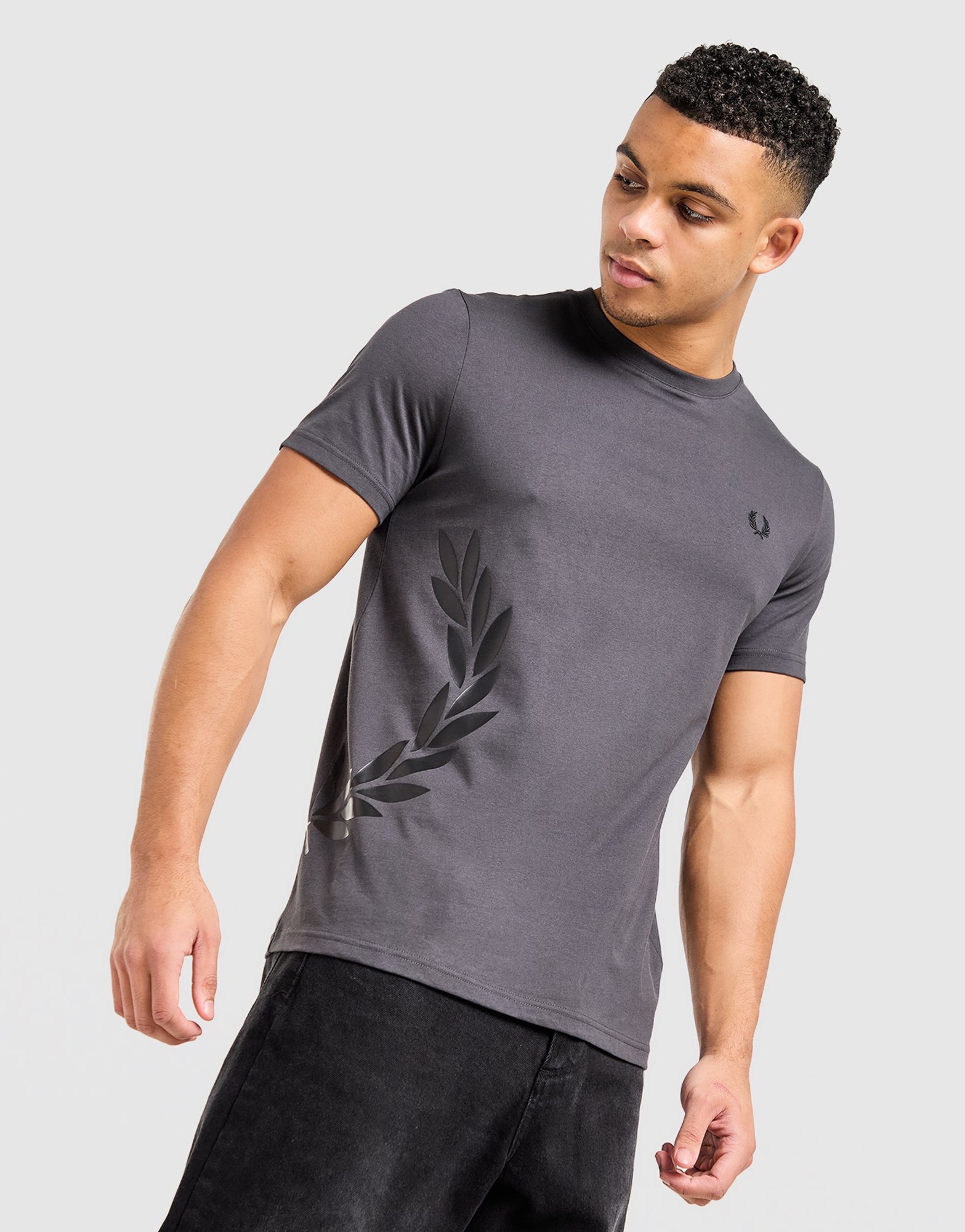 Grey Fred Perry Side Logo T-Shirt - JD Sports Global