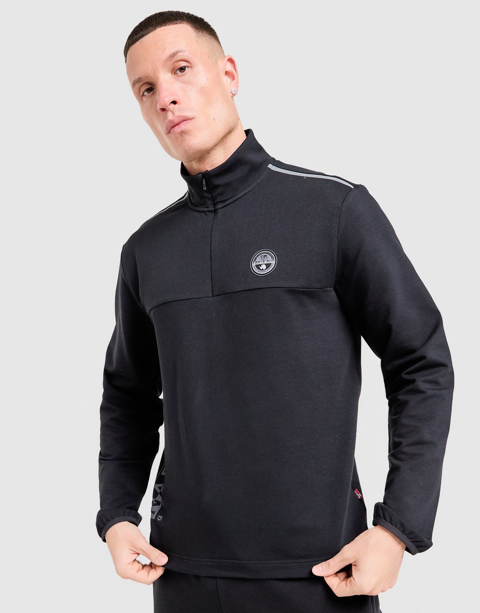 Black Napapijri Sesano 1/2 Zip Sweatshirt - JD Sports Global