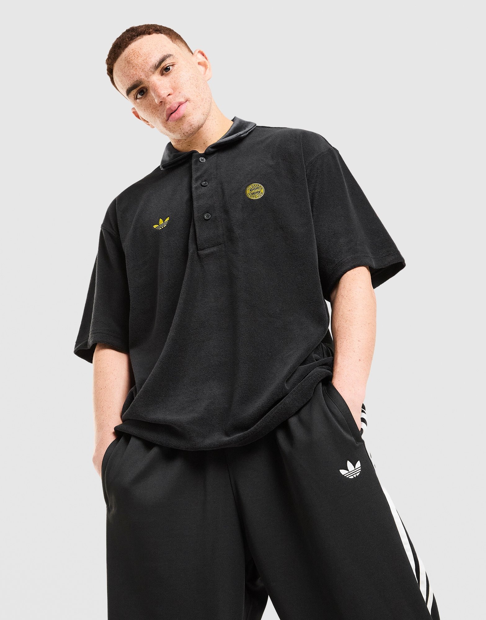 FC Bayern München ポロシャツ  Black adidas Originals FC Bayern Munich Polo Shirt - JD Sports Global