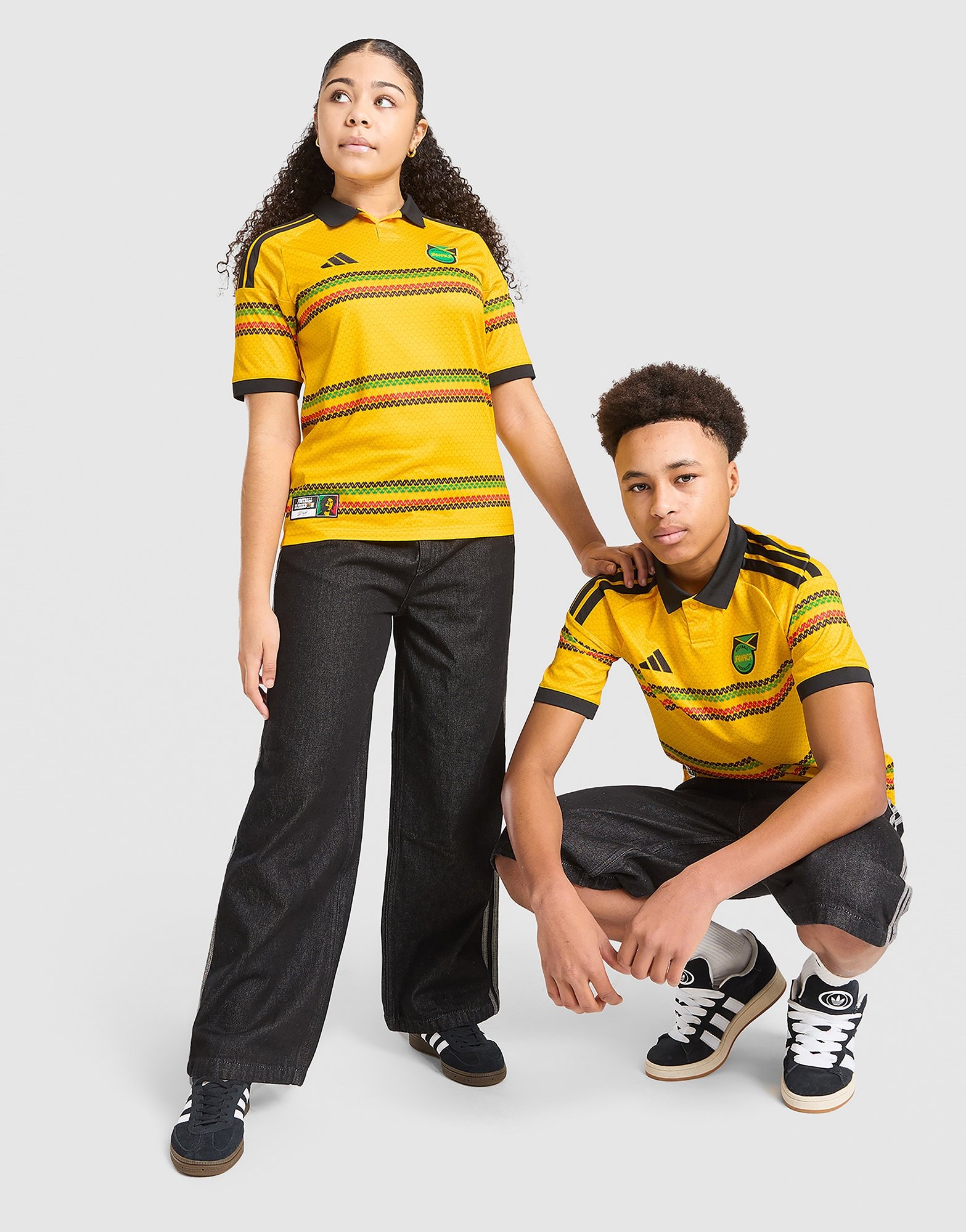 Yellow adidas Jamaica 2026 Home Shirt Junior | JD Sports UK