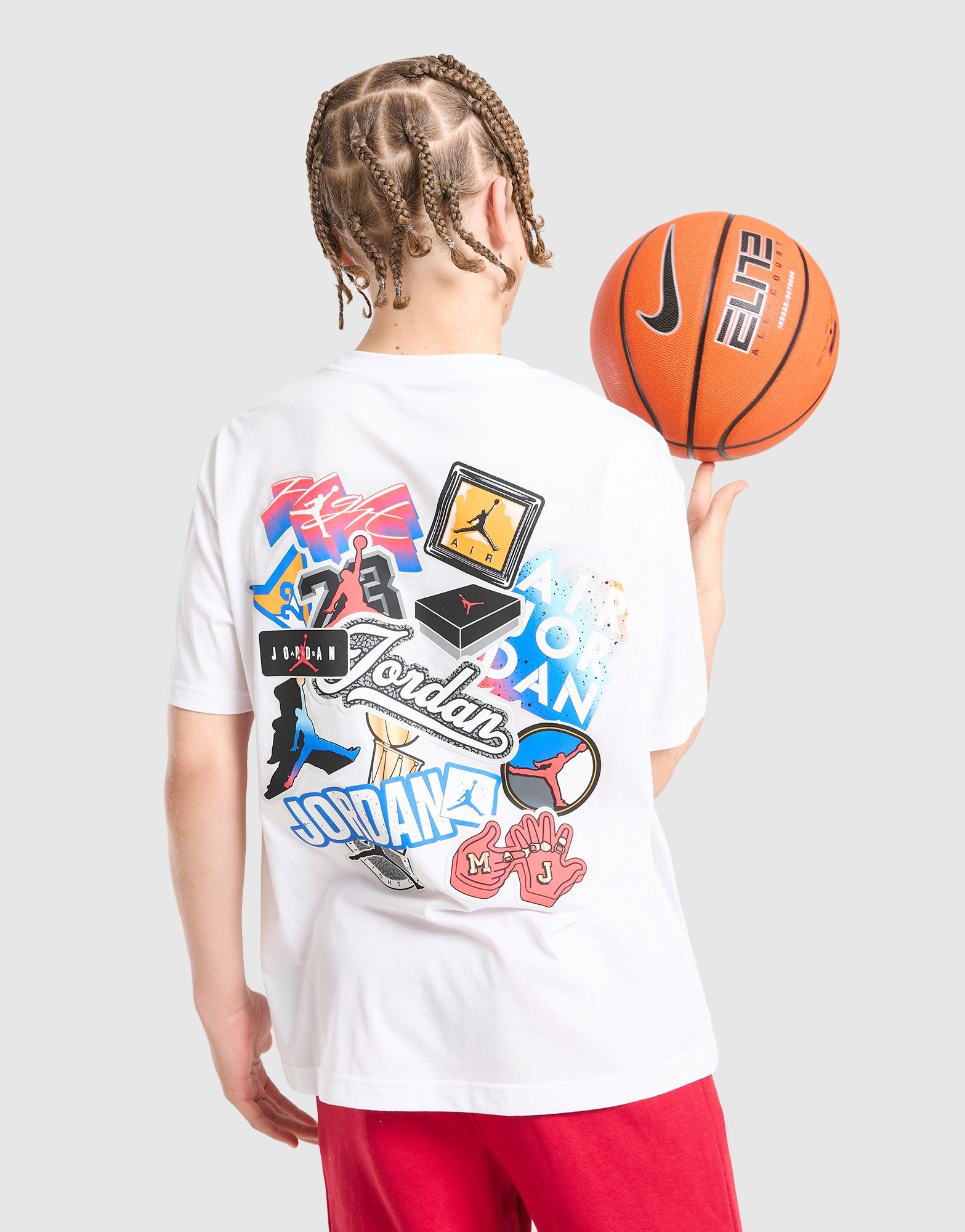White Jordan Sticker T-Shirt Junior - JD Sports Sverige