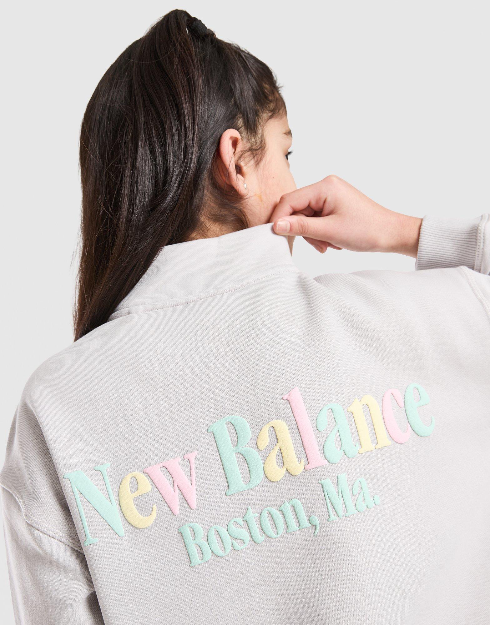 New Balance Girls' Tonal Logo 1/4 Zip Sweatshirt Junior