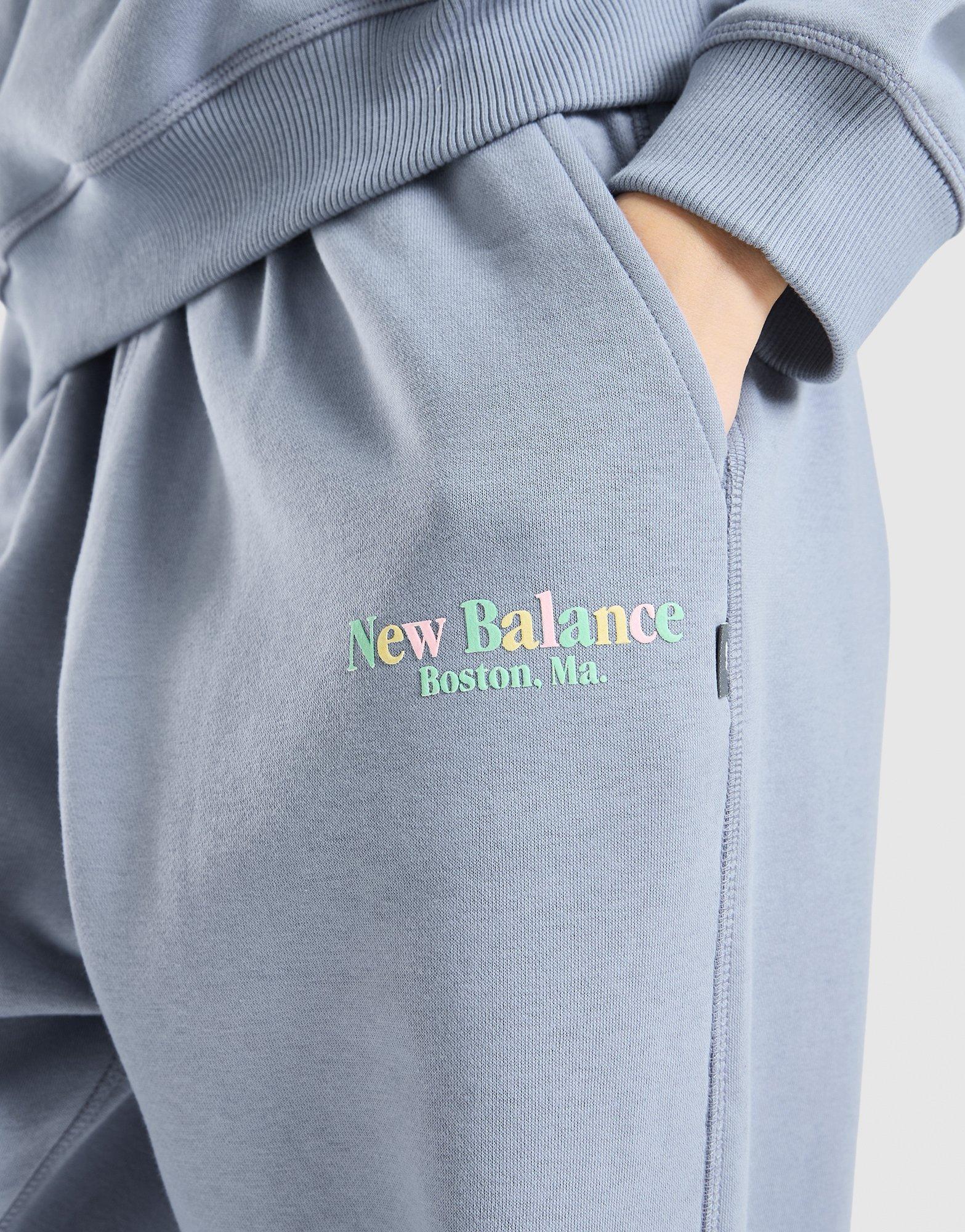 New Balance Girls' Tonal Logo Cuffed Joggers Junior