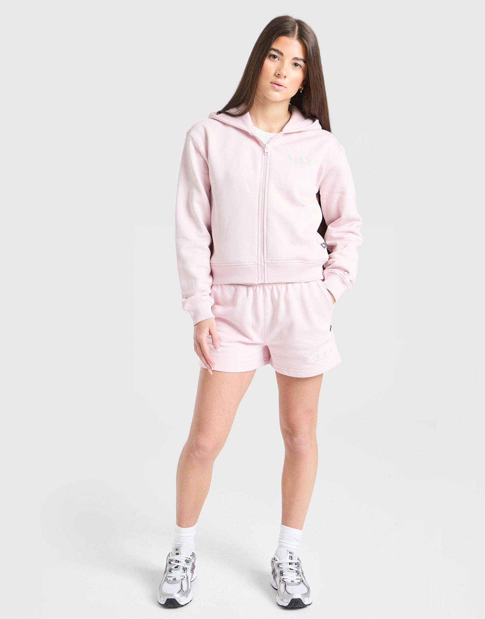 New Balance Girls' Tones Cropped Full Zip Hoodie Junior