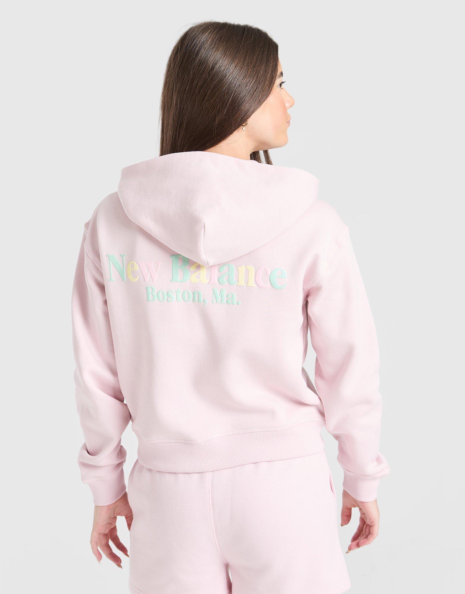 New Balance Girls' Tones Cropped Full Zip Hoodie Junior